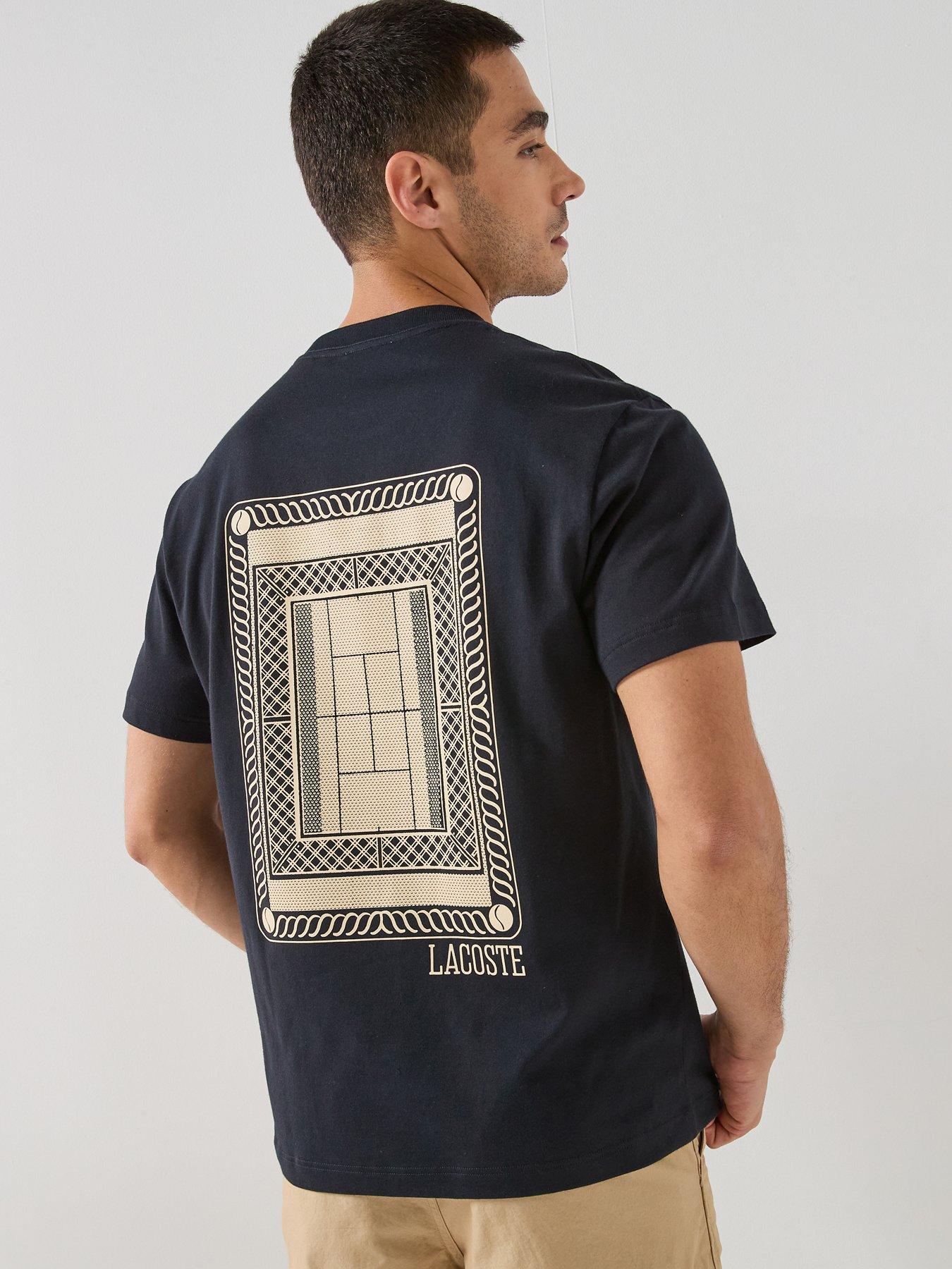 Lacoste: Classic Fit Back Print Heavy Cotton T-Shirt - Black