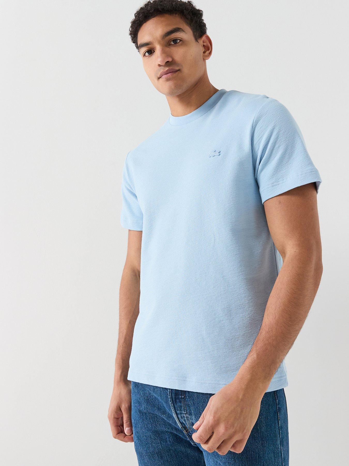 Lacoste Soft Textured Classic Fit T-Shirt - Light Blue