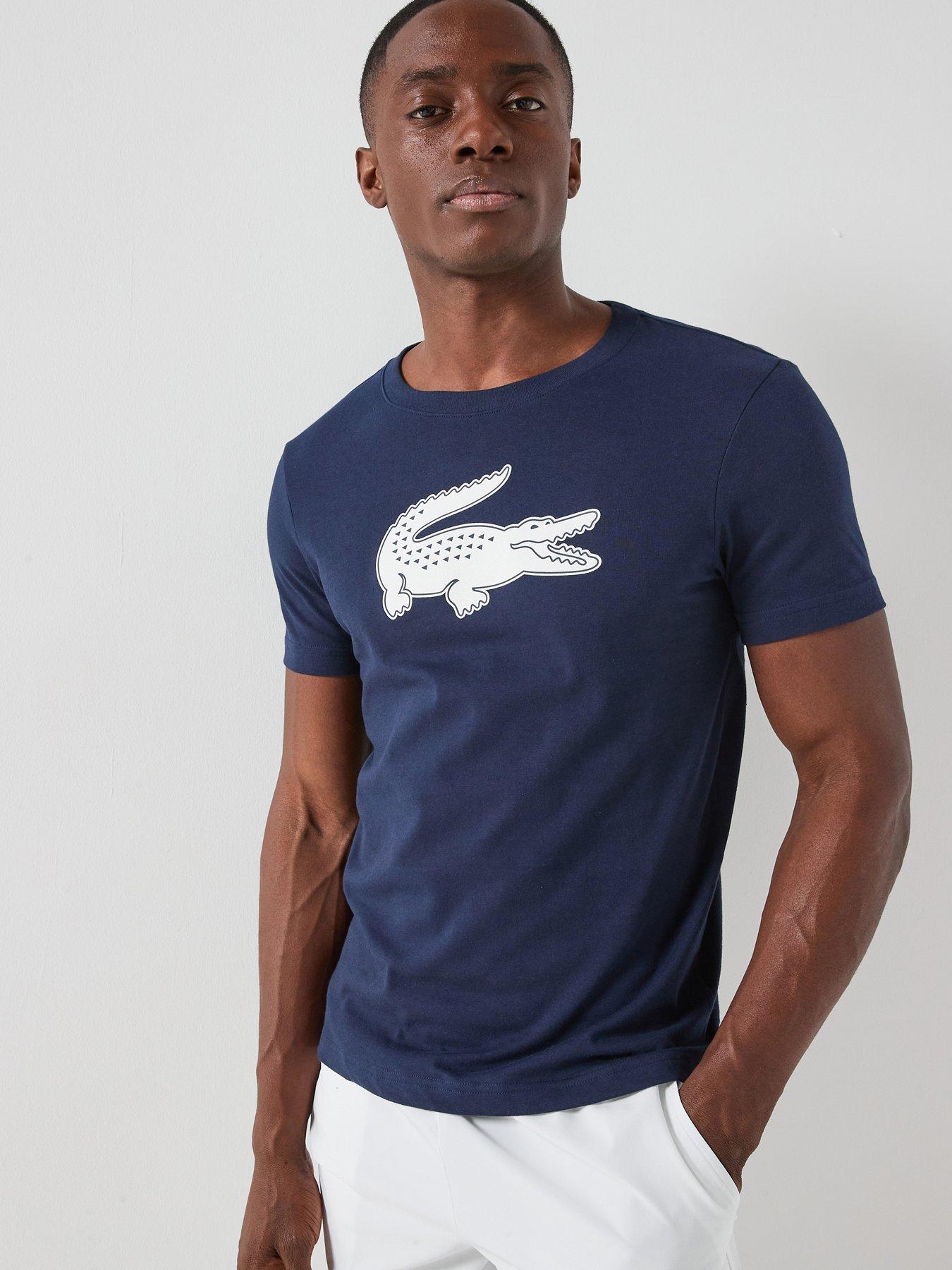 Lacoste Ultra-Dry Sport T-Shirt, Navy, Size L, Men