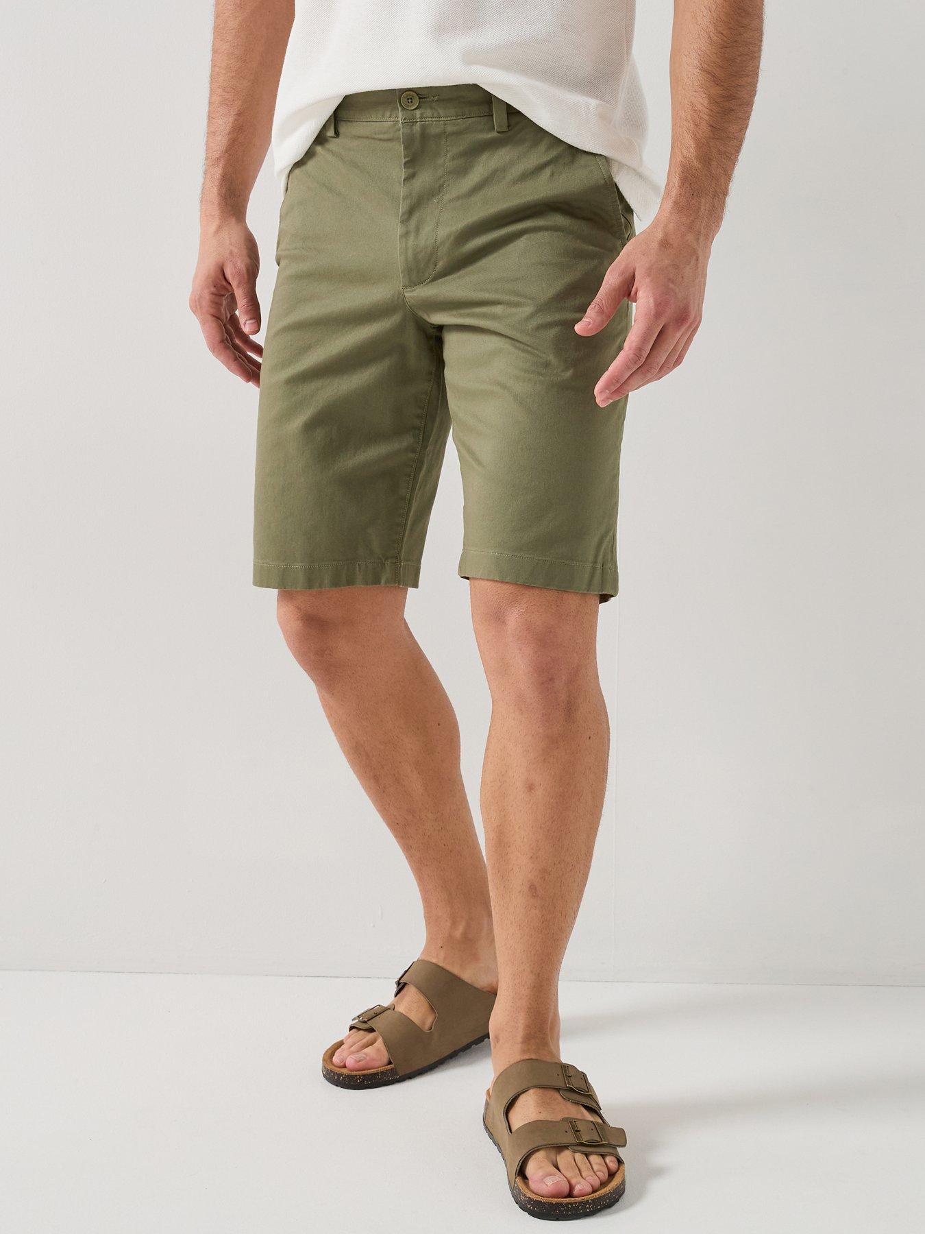 Image 1 of 5 of Lacoste Slim Fit Stretch Cotton Chino Bermuda Shorts - Khaki