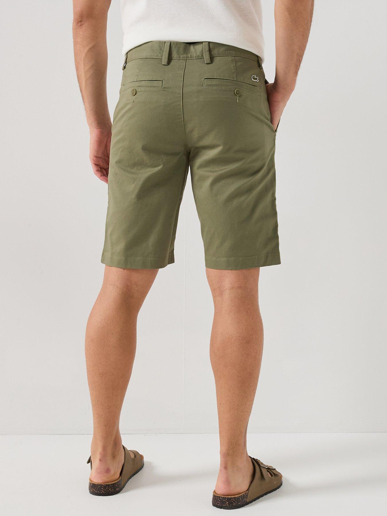 Image 2 of 5 of Lacoste Slim Fit Stretch Cotton Chino Bermuda Shorts - Khaki