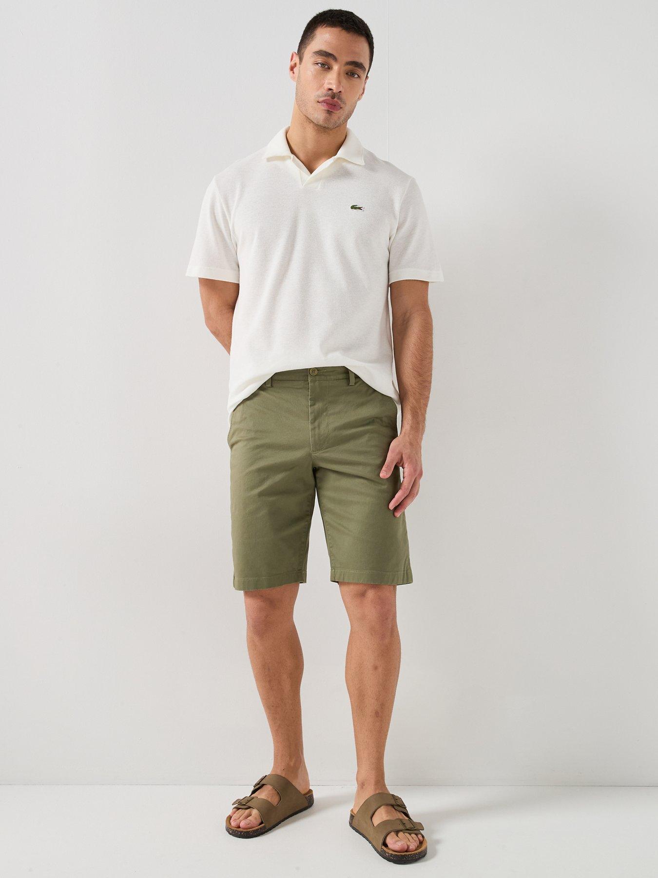 Image 5 of 5 of Lacoste Slim Fit Stretch Cotton Chino Bermuda Shorts - Khaki