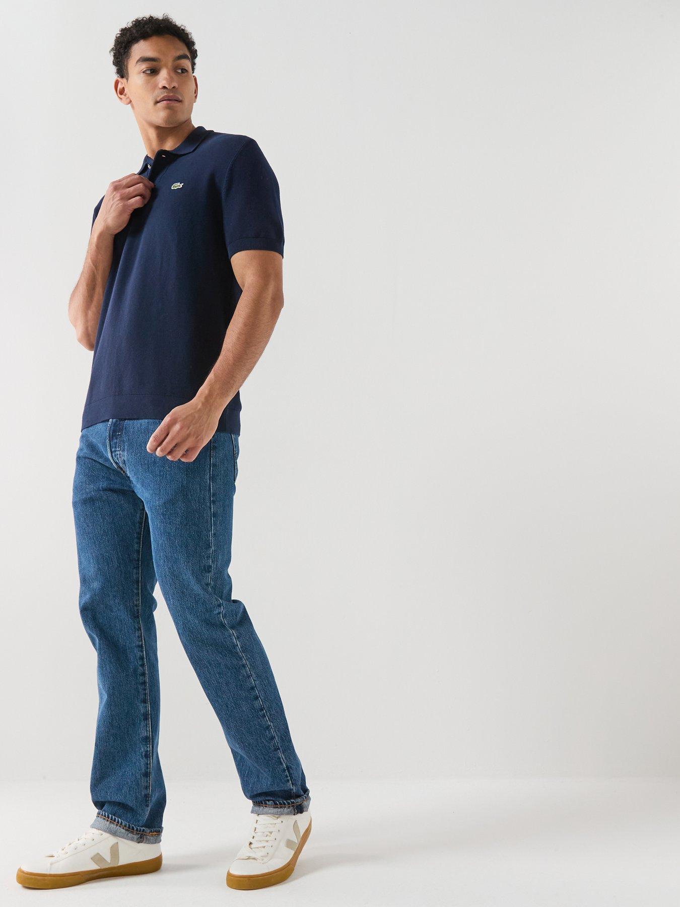Image 3 of 5 of Lacoste Classic Fit Knitted Polo Shirt - Navy