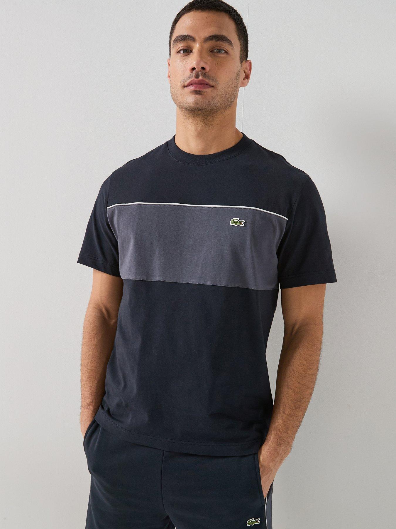Lacoste Classic Fit Colorblock Cotton T-shirt- Black