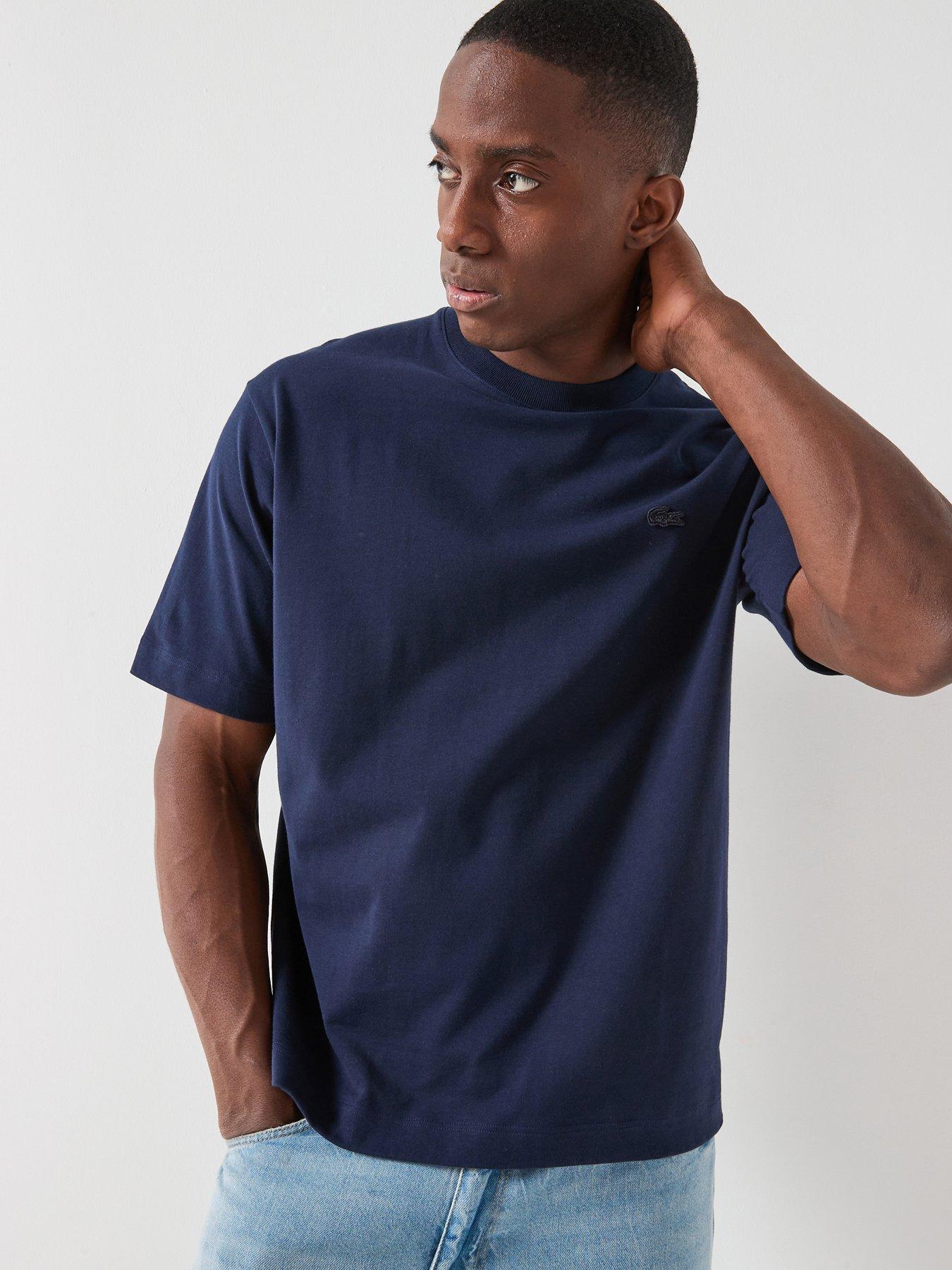 Lacoste Loose Fit Heavy Cotton Jersey T-Shirt - Navy