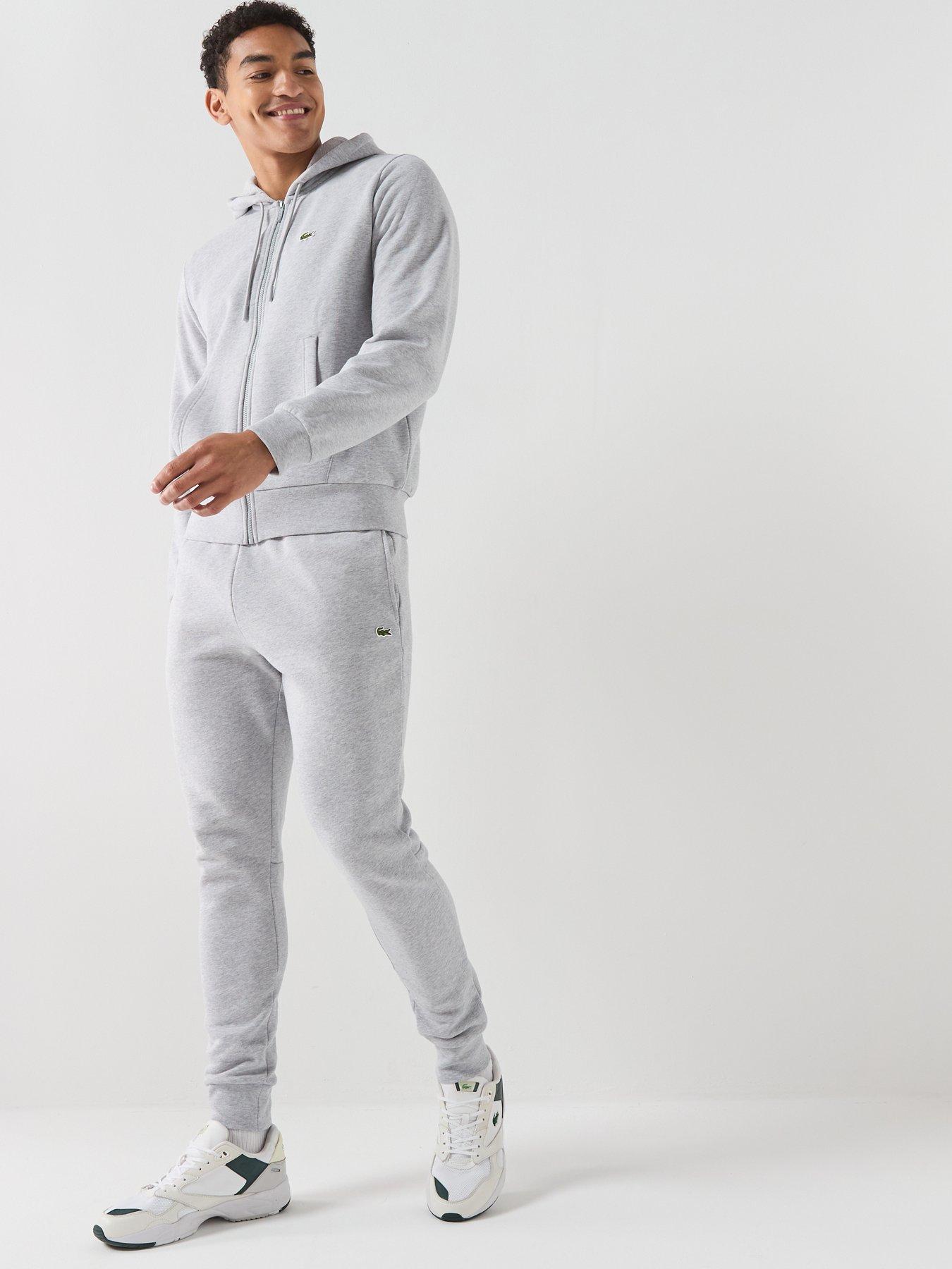 Lacoste Lacoste Zip Thru Jersey Tracksuit Set- Grey