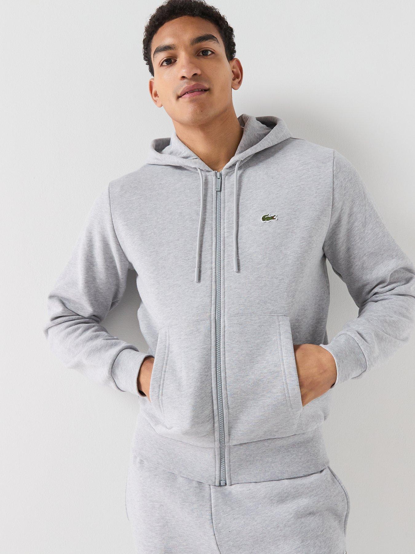 Image 4 of 4 of Lacoste Lacoste Zip Thru Jersey Tracksuit Set- Grey