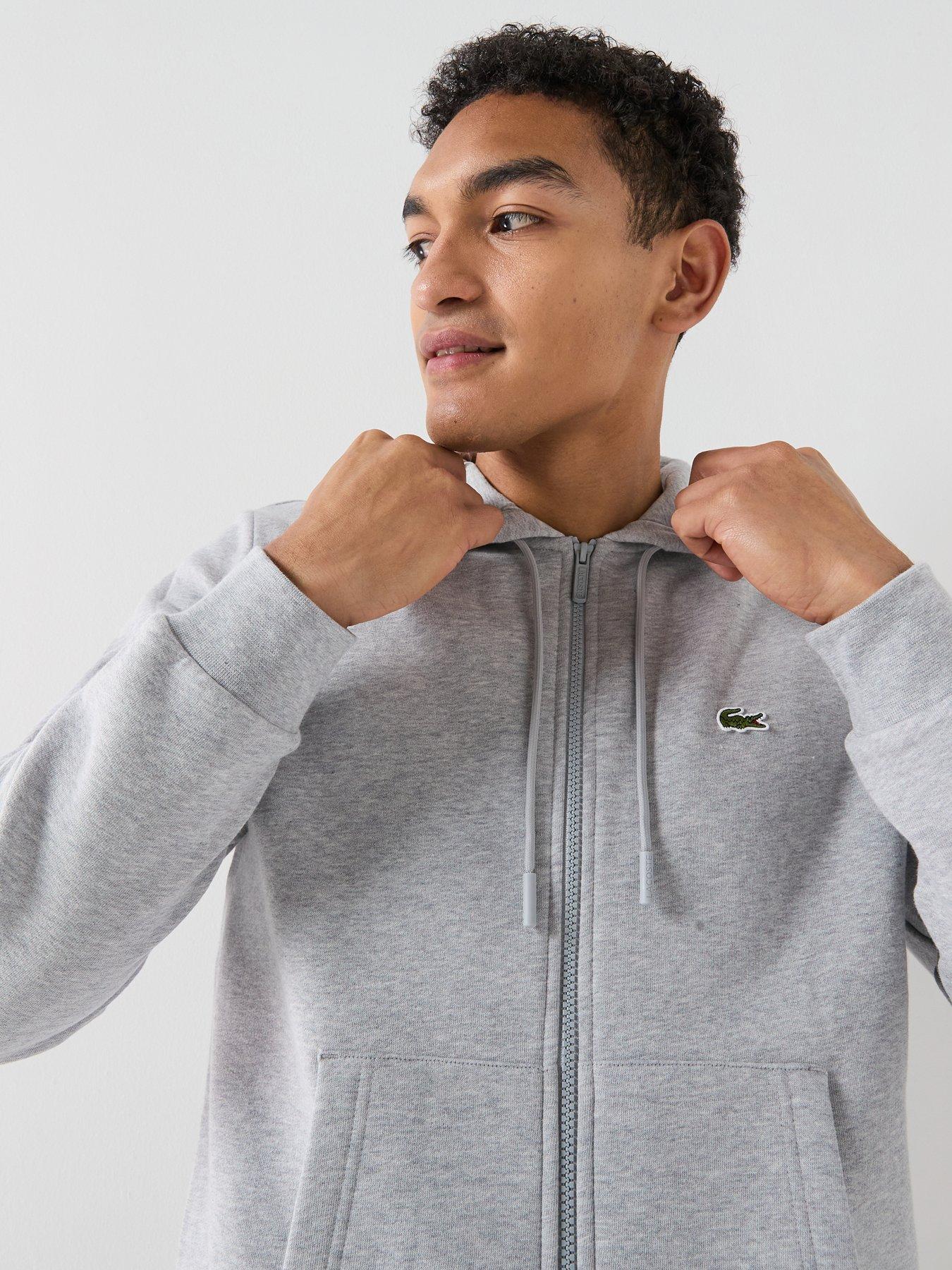 Image 6 of 6 of Lacoste Zip Thru Jersey Tracksuit Set - Grey