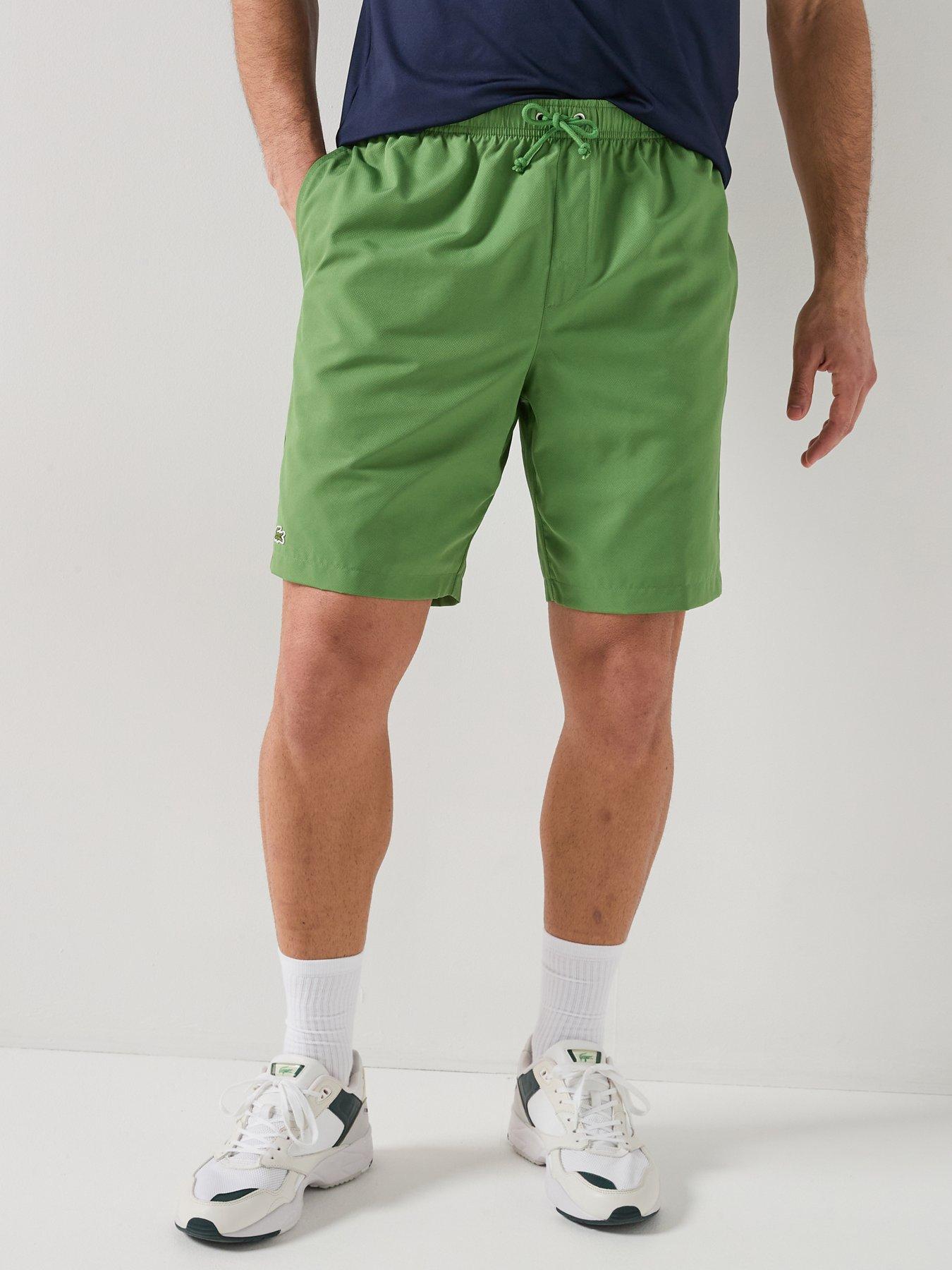 Image 1 of 5 of Lacoste Woven Drawstring Shorts - Green