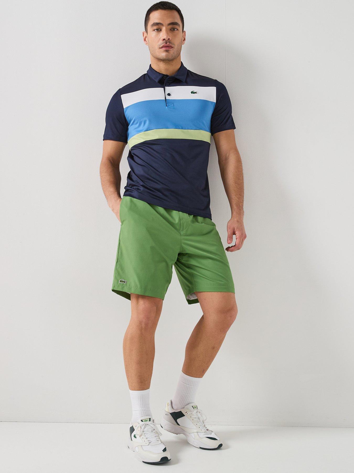 Image 3 of 5 of Lacoste Woven Drawstring Shorts - Green