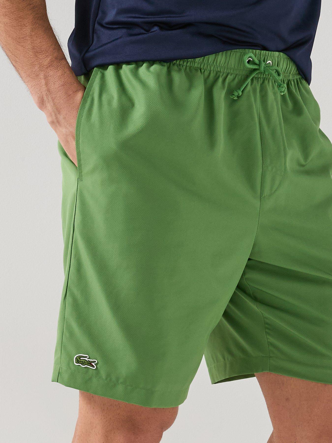 Image 4 of 5 of Lacoste Woven Drawstring Shorts - Green