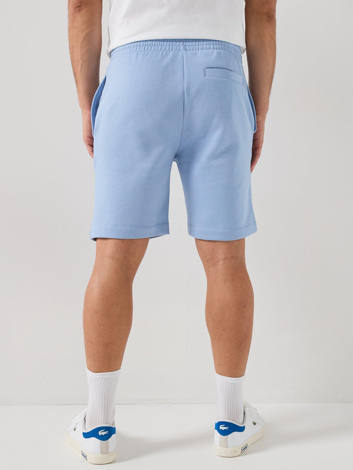 Image 2 of 6 of Lacoste Regular Fit Brushed Fleece Shorts - Blue