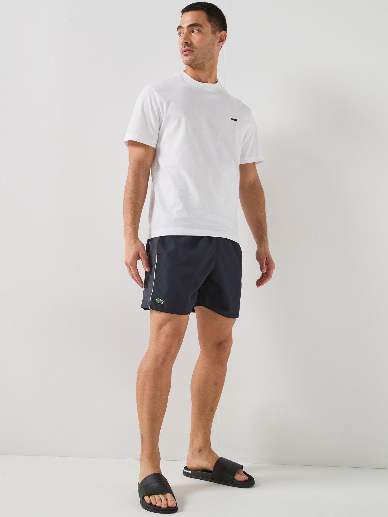 Image 3 of 5 of Lacoste Colour Block Swim Trunks - Black