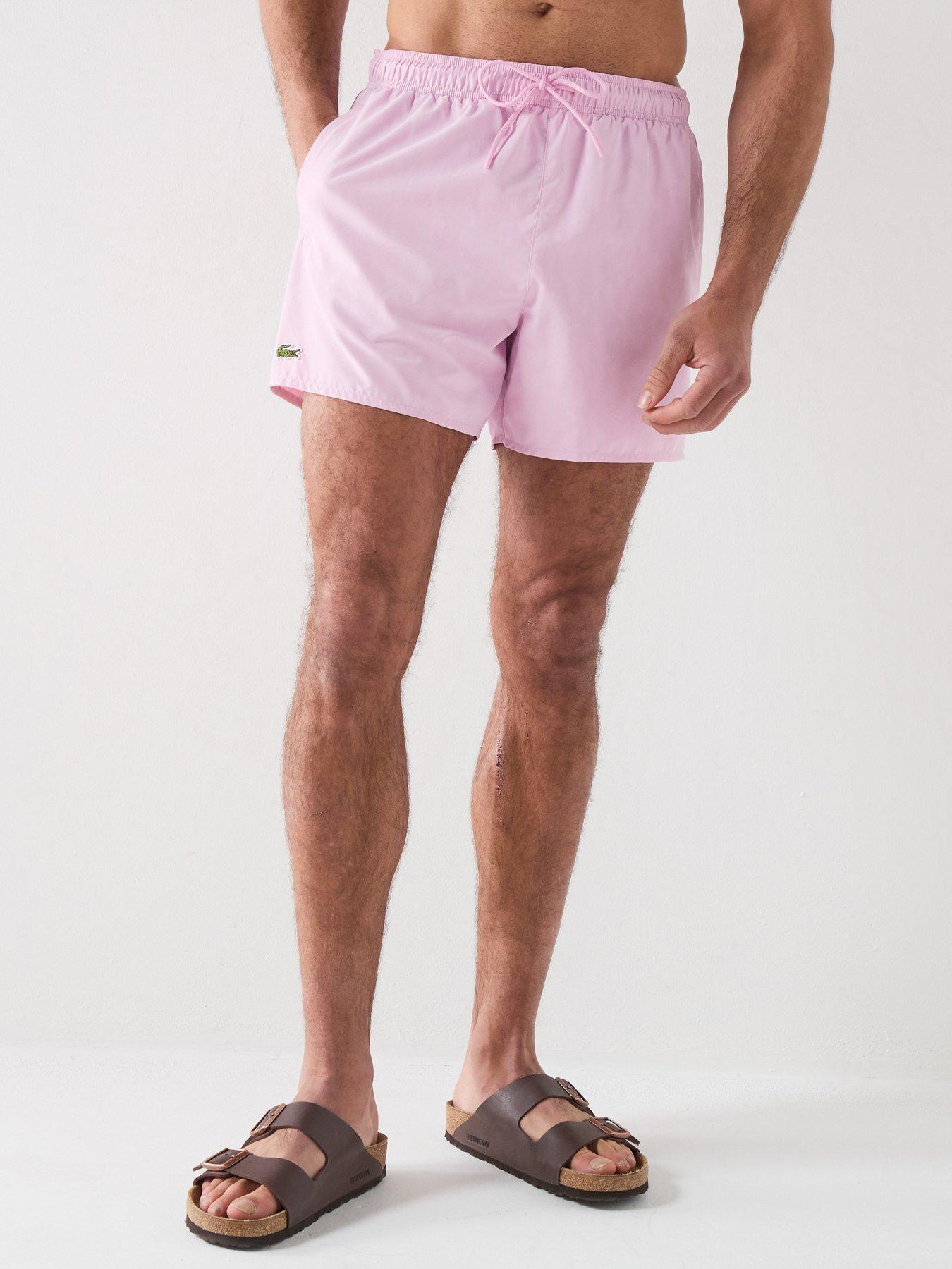 Lacoste Short Quick-Dry Swim Trunks - Pink