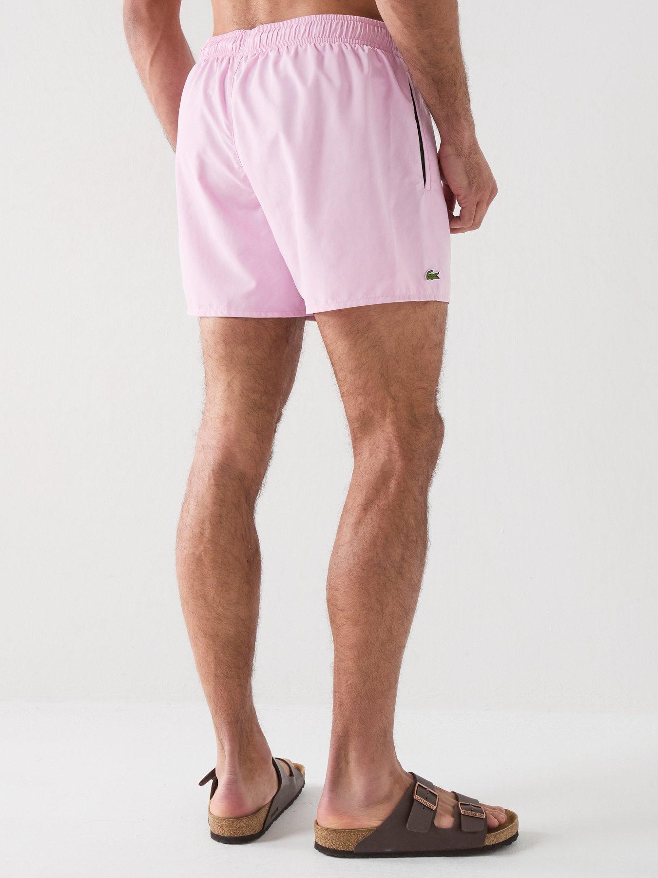 Image 2 of 5 of Lacoste Short Quick-Dry Swim Trunks - Pink