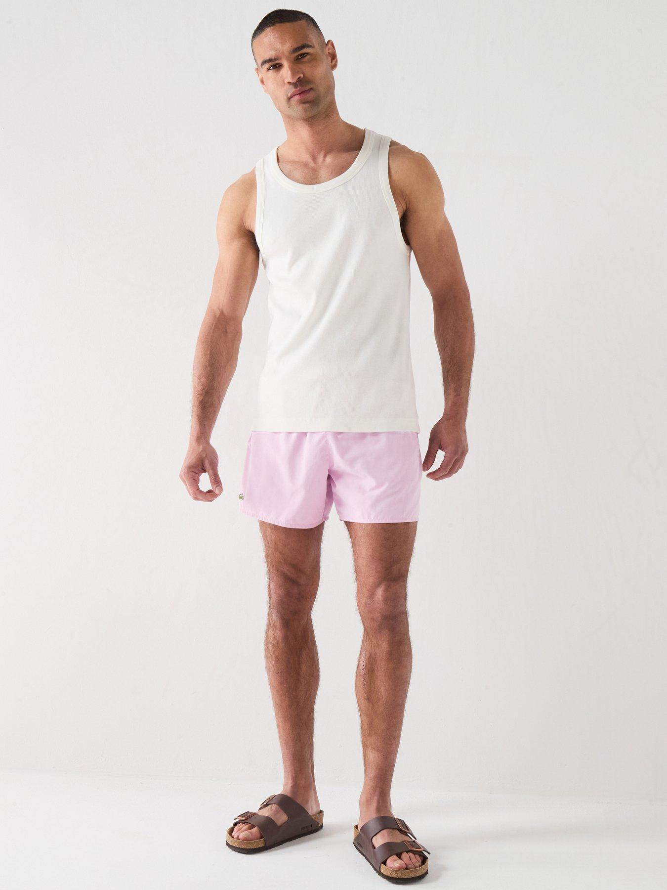 Image 3 of 5 of Lacoste Short Quick-Dry Swim Trunks - Pink