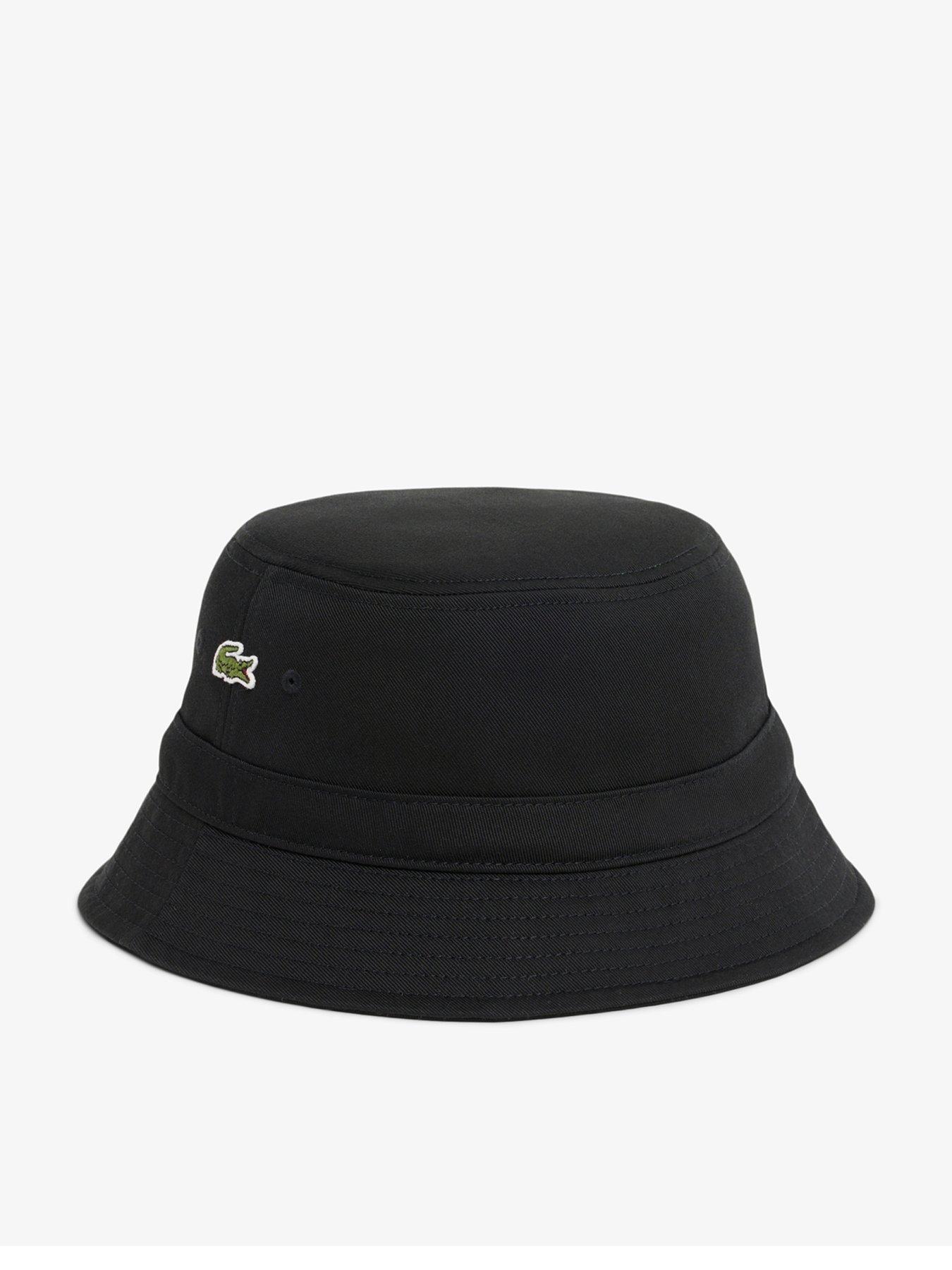 Lacoste Cotton Twill Bucket Hat – Black