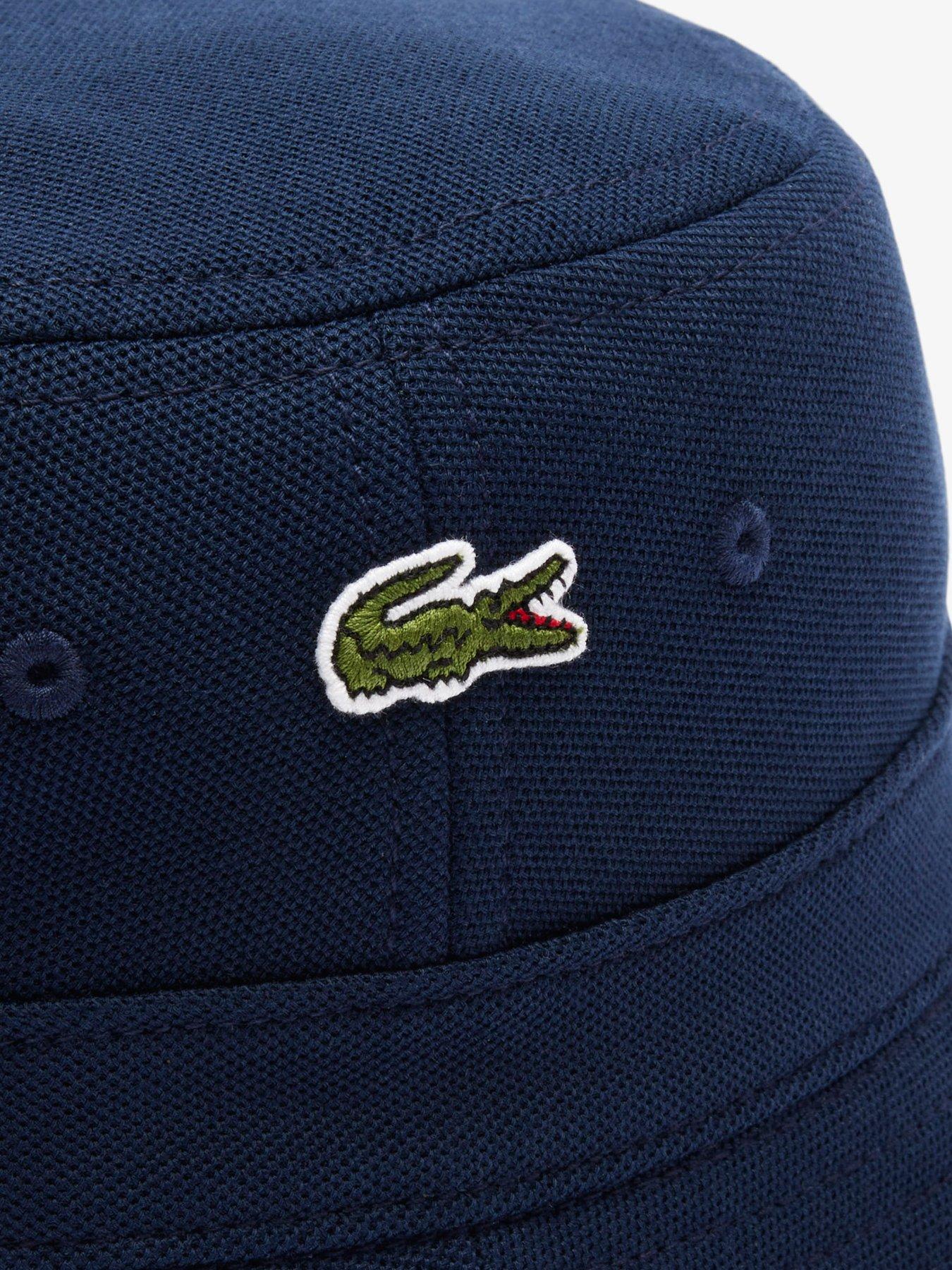 Image 3 of 3 of Lacoste Lacoste Pique Bucket Hat - Navy