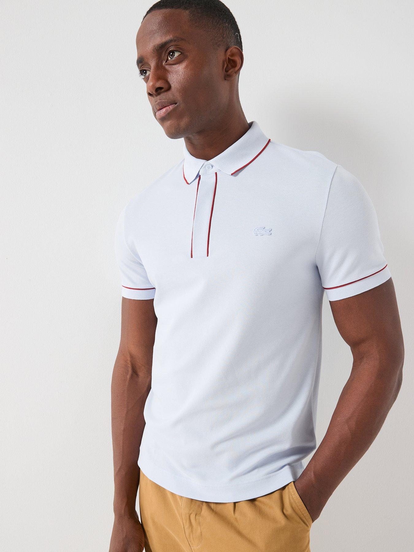 Lacoste Regular Fit Paris Stretch Pique Polo Shirt - Pale Blue