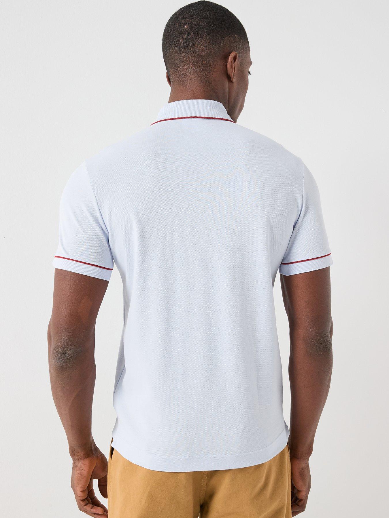 Image 2 of 5 of Lacoste Regular Fit Paris Stretch Pique Polo Shirt - Pale Blue