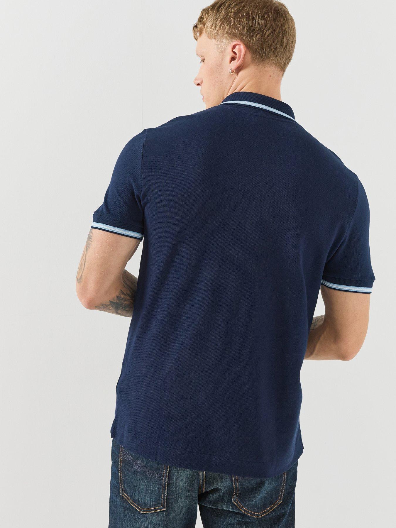Image 2 of 6 of Lacoste L.12.12 Tipped &nbsp;Pique Polo Shirt - Black