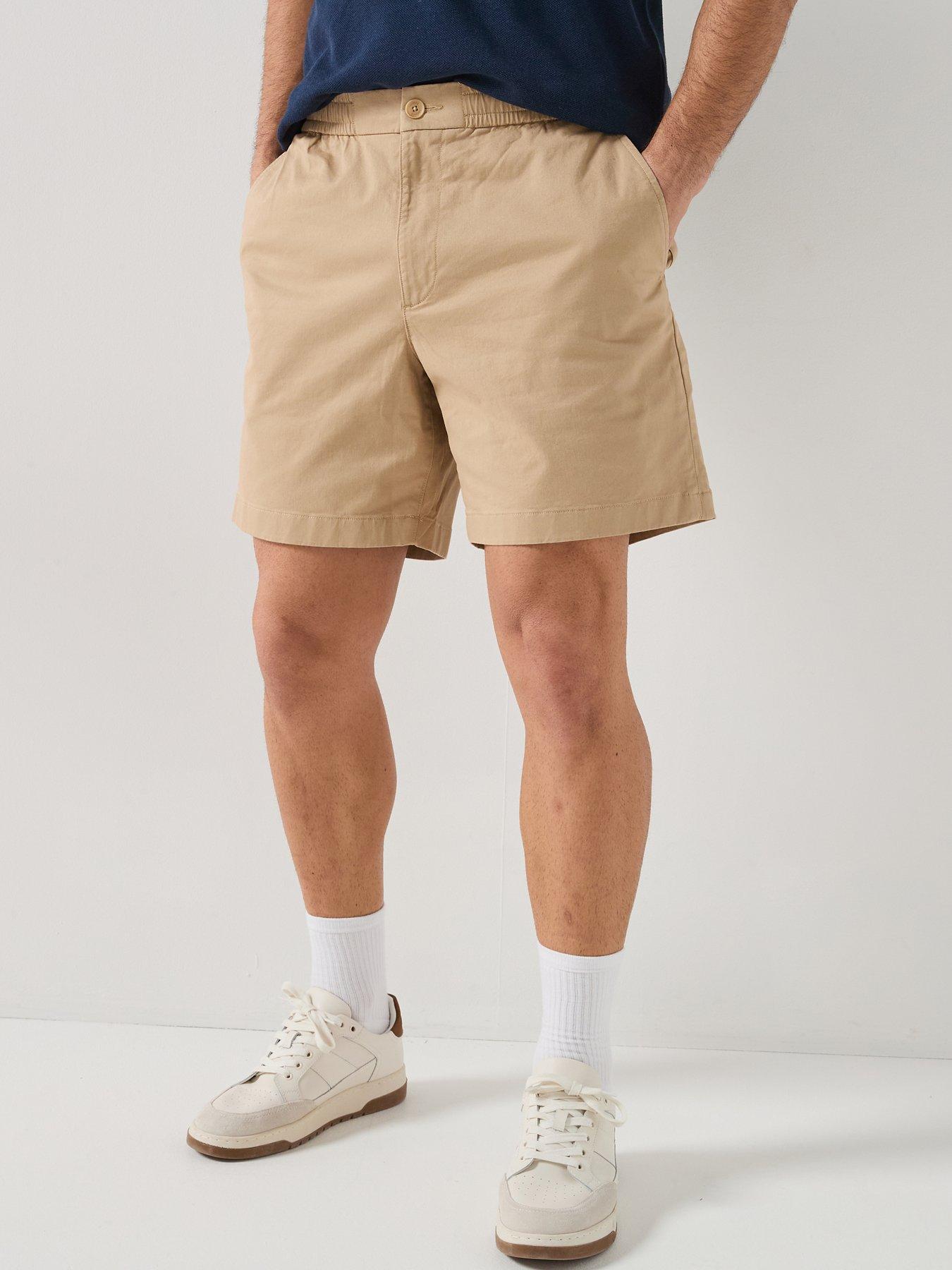 Image 1 of 5 of Lacoste Lightweight Cotton Poplin Bermuda Chino Shorts - Brown