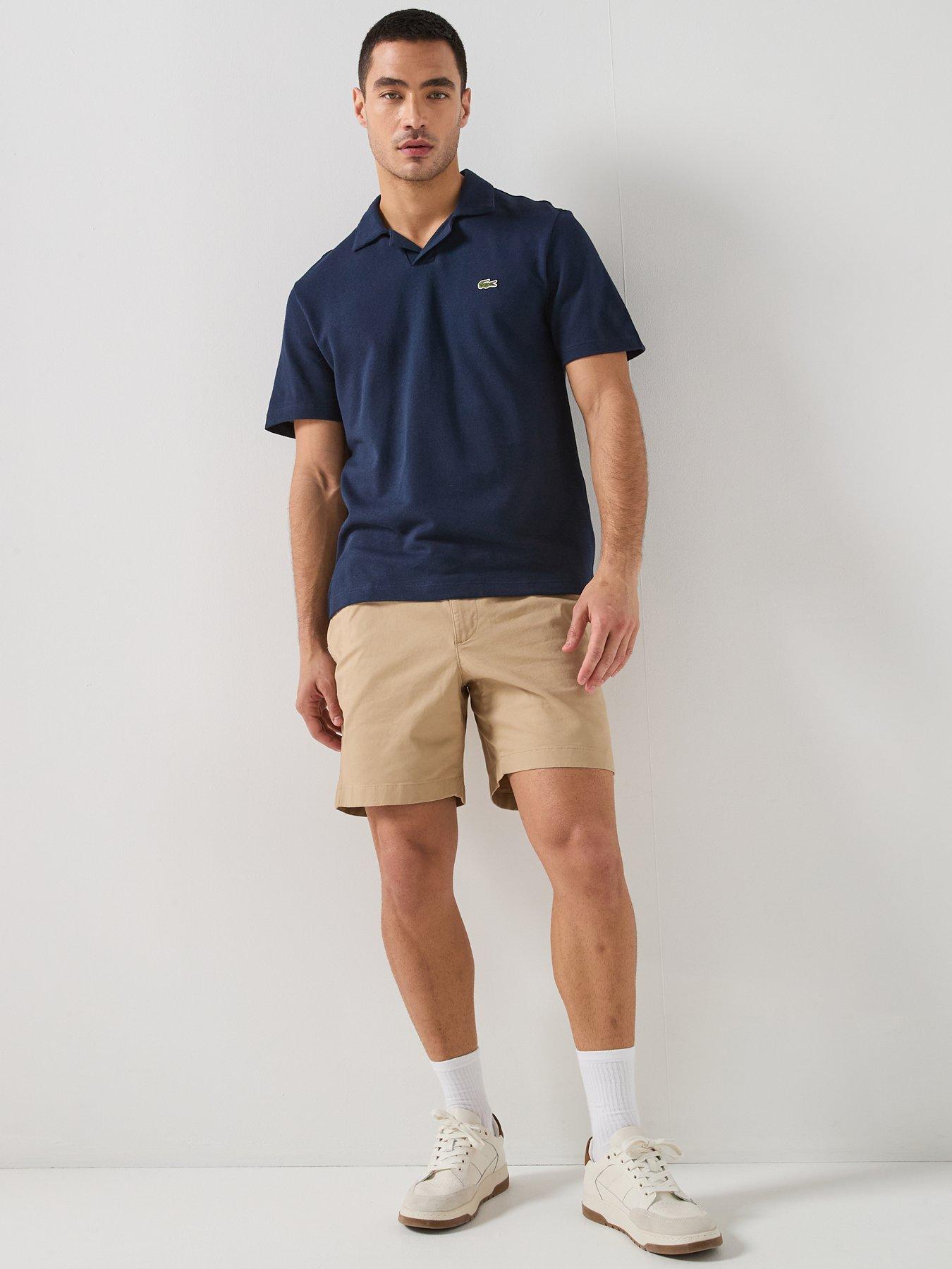 Image 3 of 5 of Lacoste Lightweight Cotton Poplin Bermuda Chino Shorts - Brown