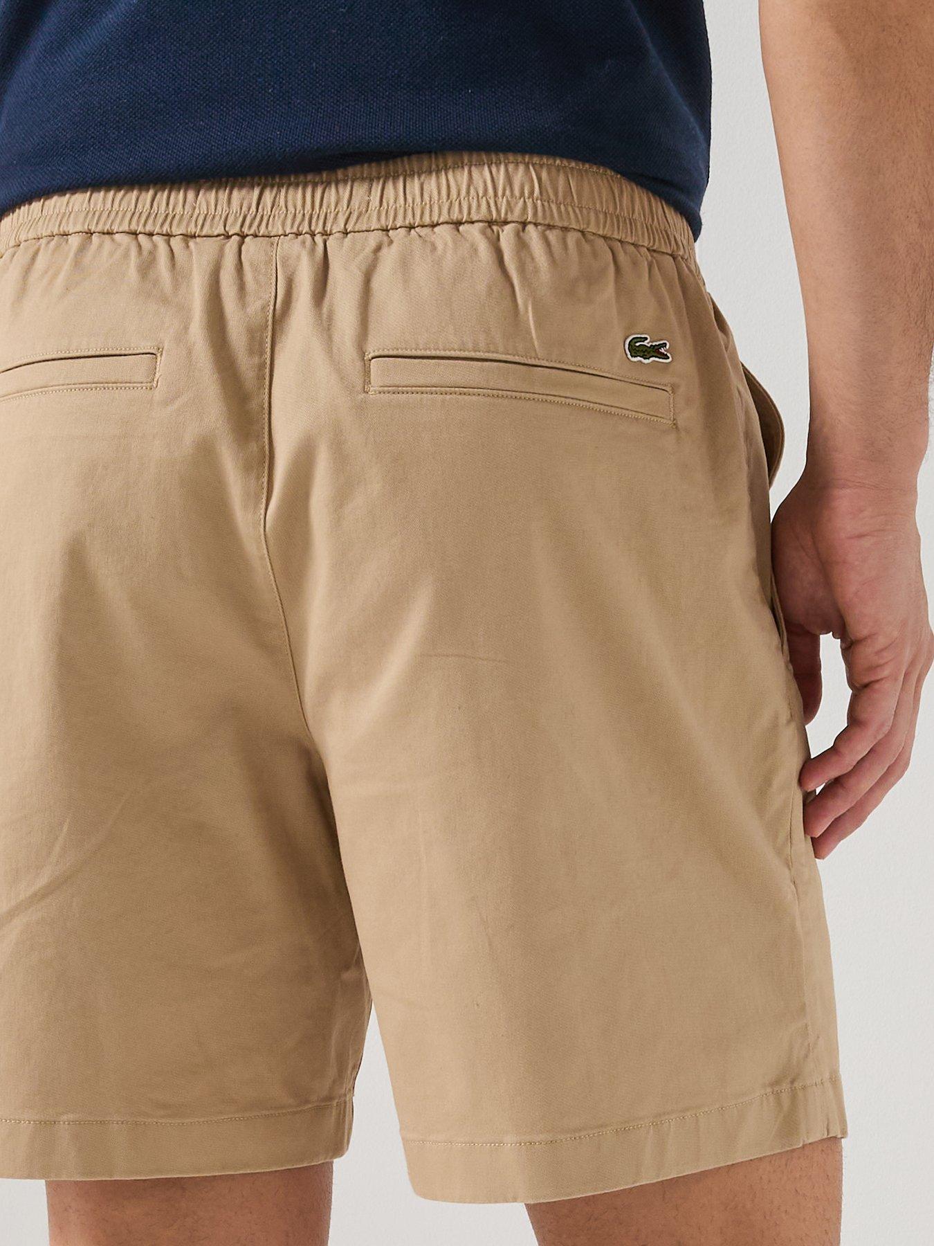 Image 4 of 5 of Lacoste Lightweight Cotton Poplin Bermuda Chino Shorts - Brown