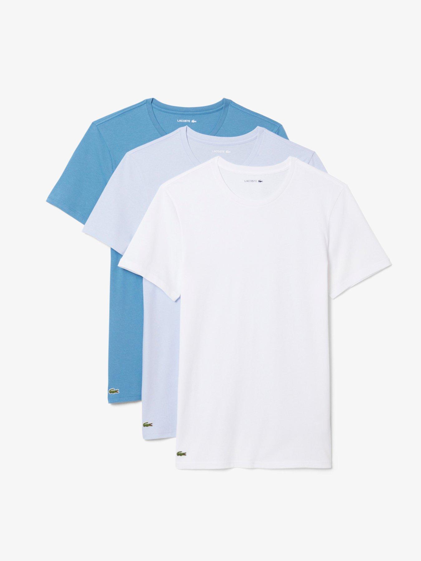 Lacoste 3-Pack Cotton Crew Neck T-Shirts- Multi