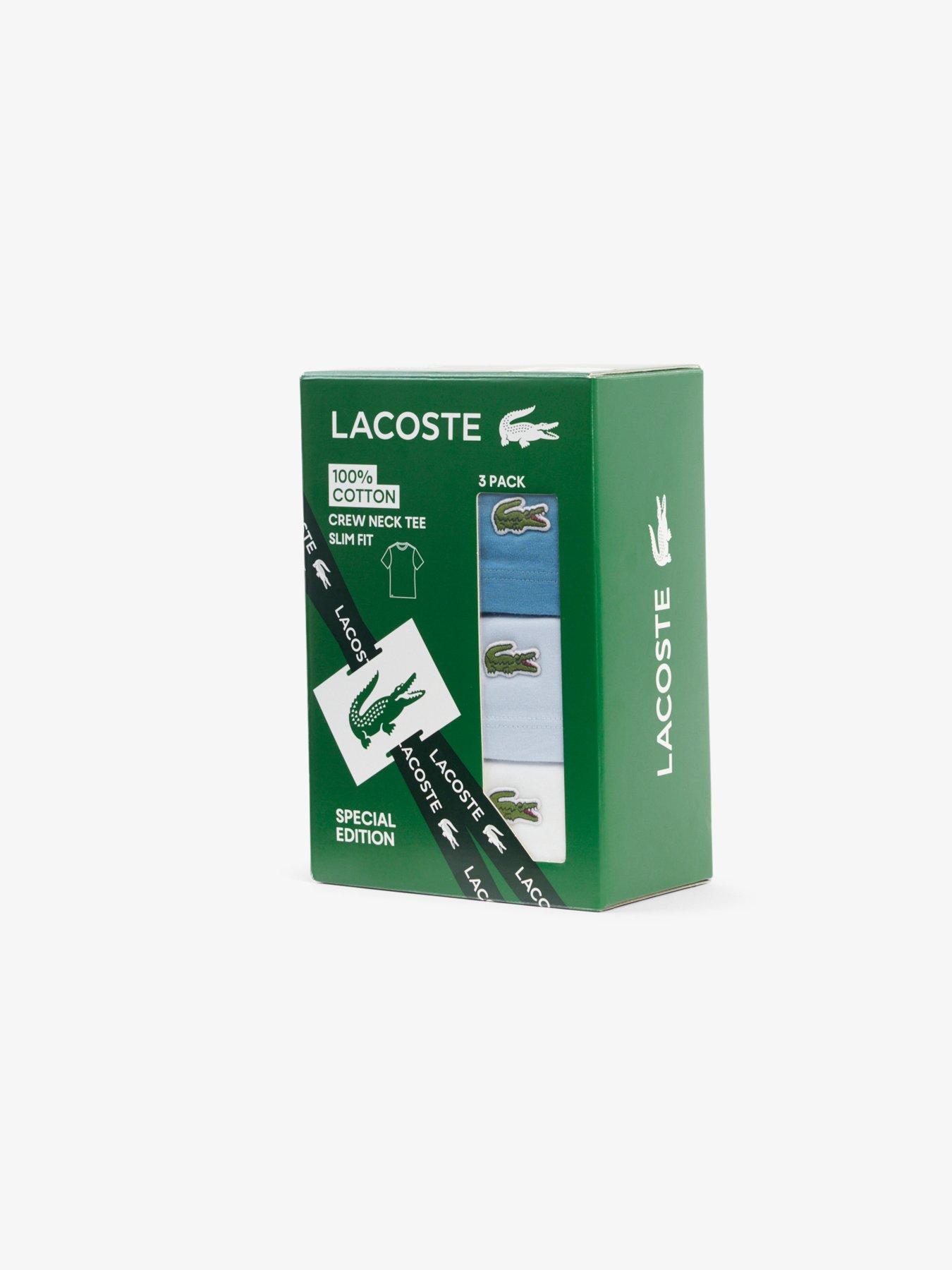 Image 5 of 5 of Lacoste Lacoste 3-pack Cotton Crew Neck T-shirts- Multi