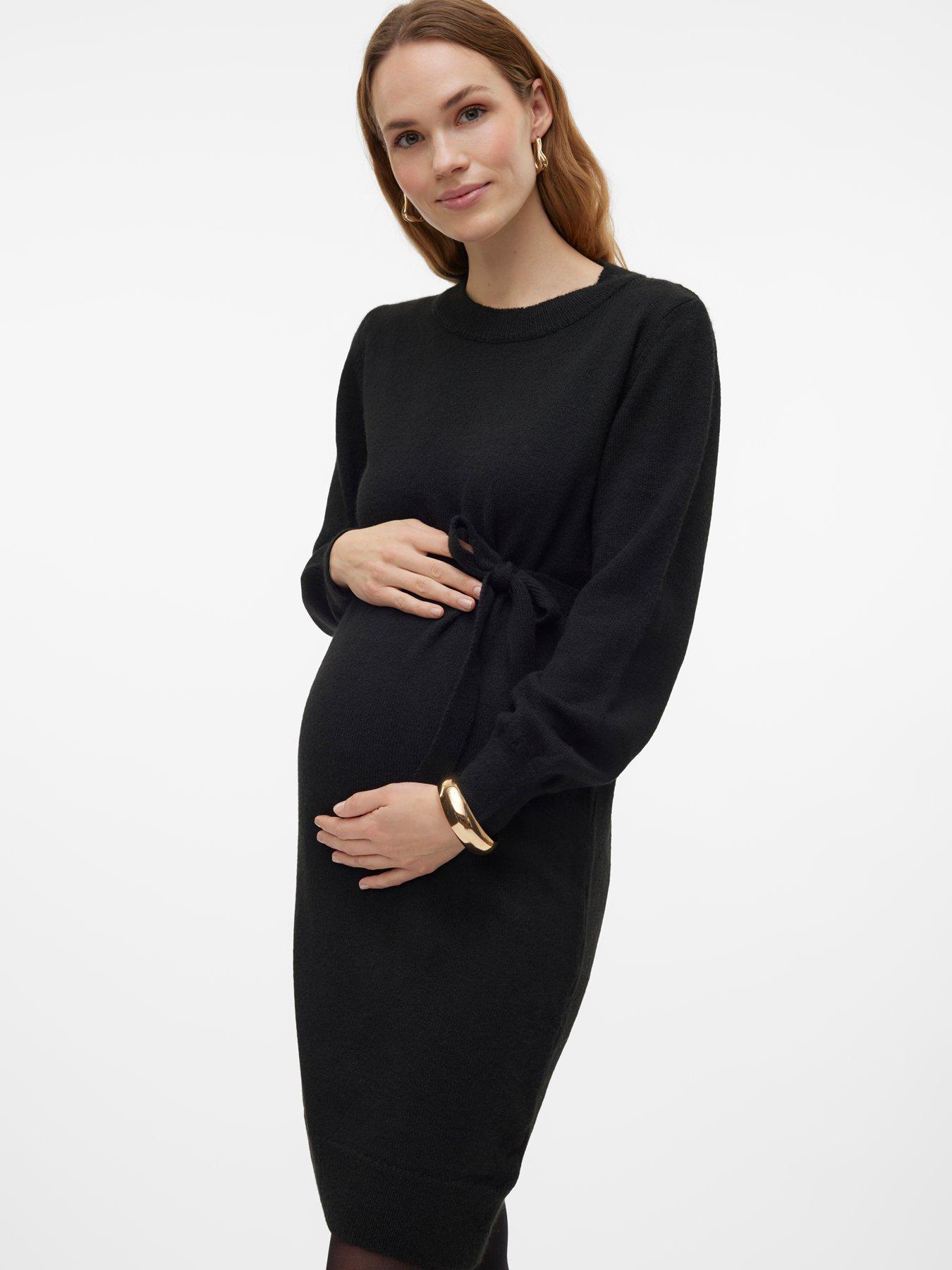 Mamalicious Mlnewanne Maternity Knit Dress - Black