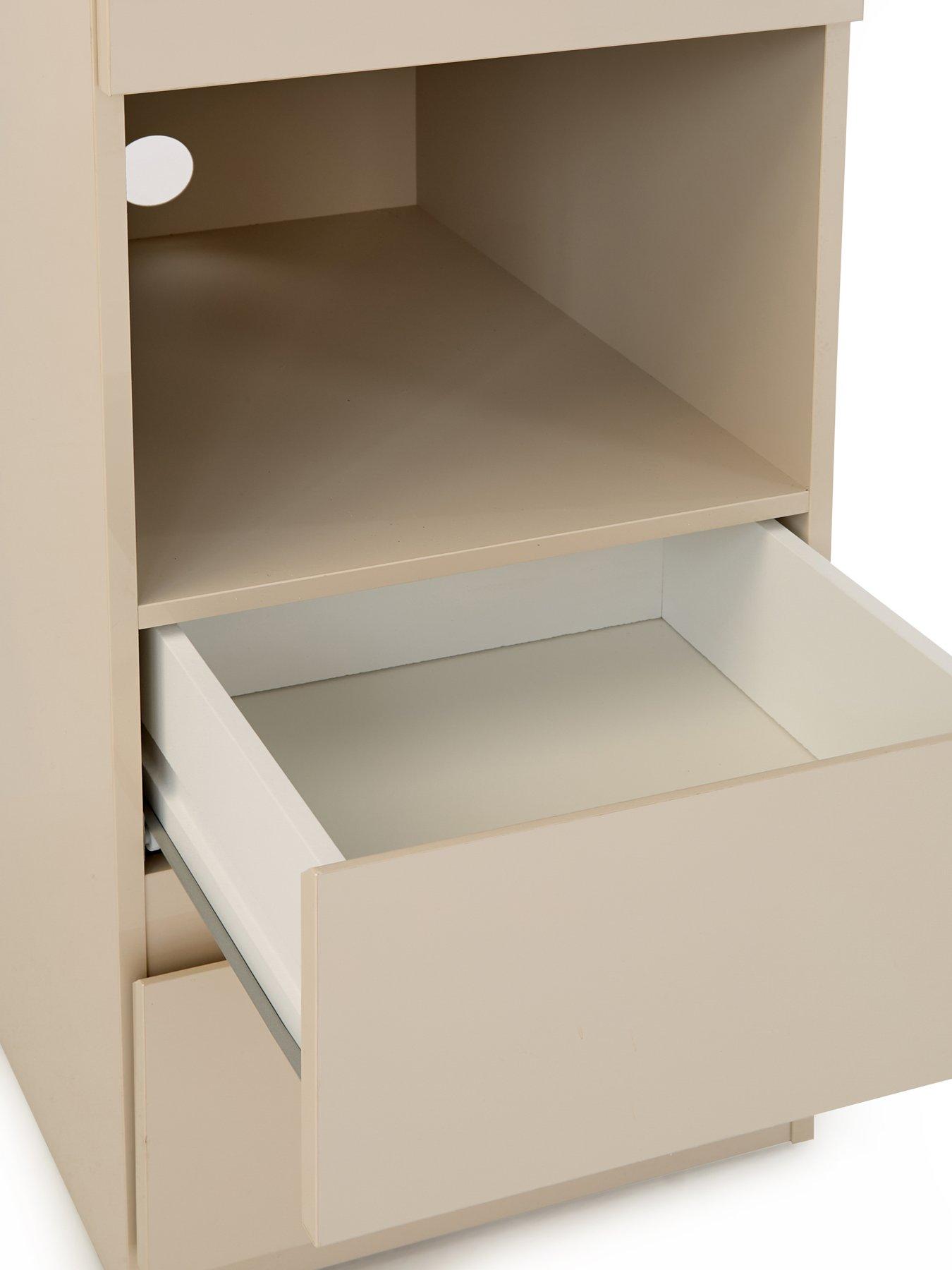 Image 5 of 7 of Very Home Layton Gloss Overbed Unit - Oatmeal