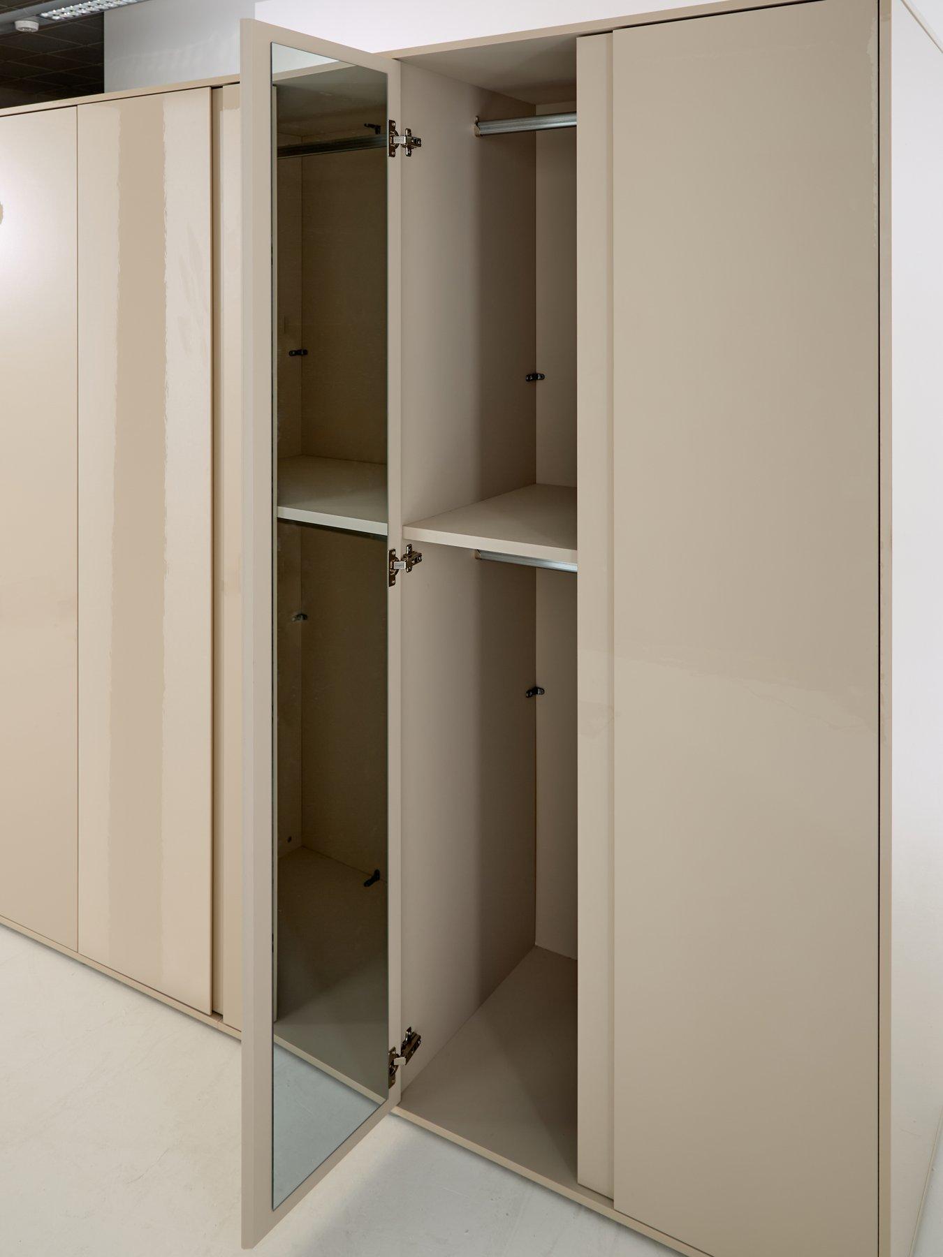 Image 5 of 7 of Very Home Layton Gloss 6 Door Wardrobe - Oatmeal