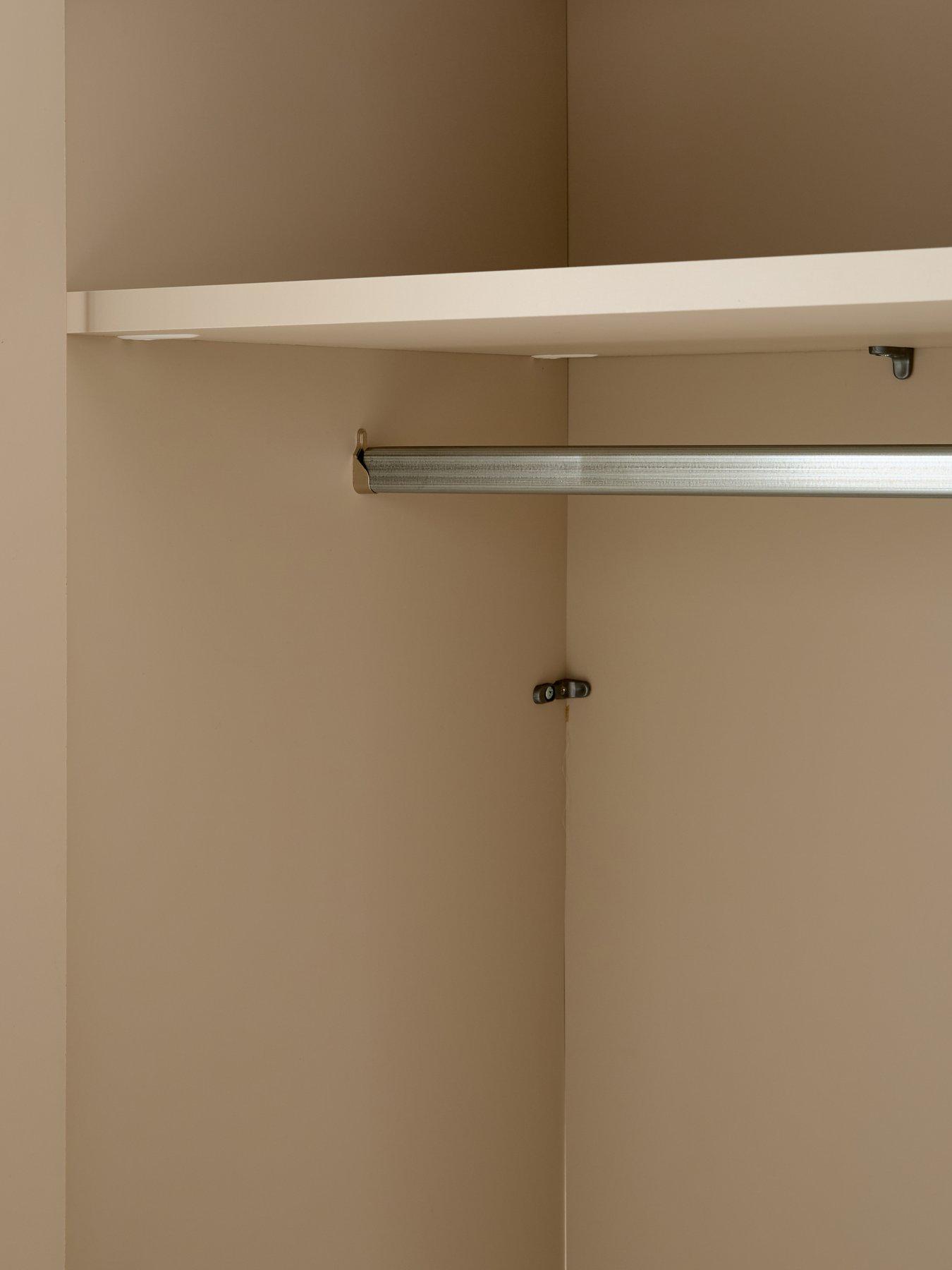 Image 6 of 7 of Very Home Layton Gloss 6 Door Wardrobe - Oatmeal
