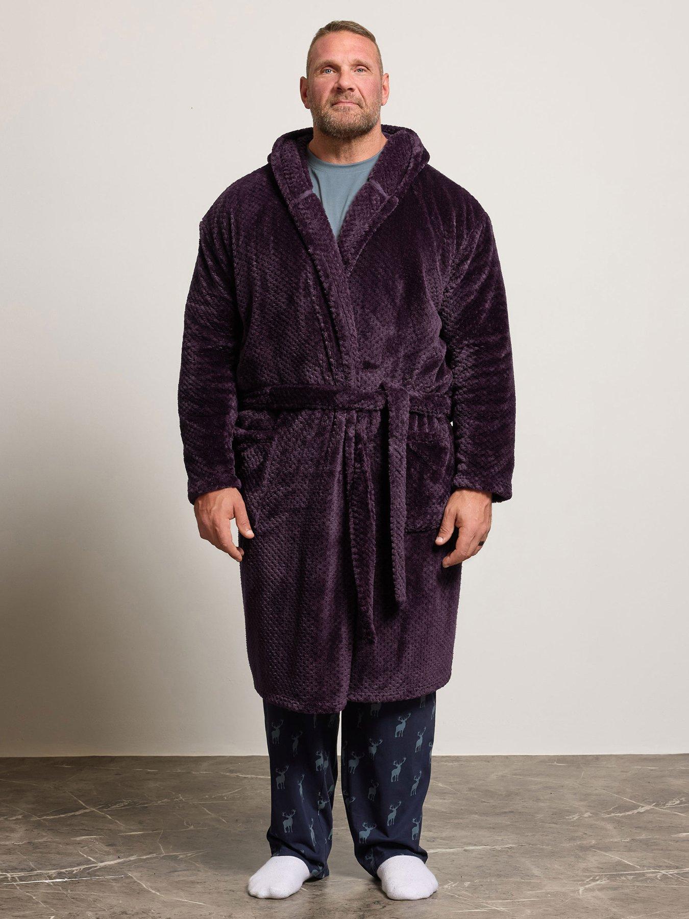 Image 1 of 5 of BadRhino Textured Hooded Robe - Red