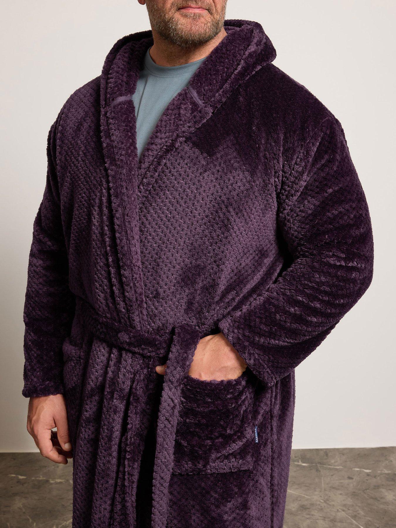 Image 3 of 5 of BadRhino Textured Hooded Robe - Red