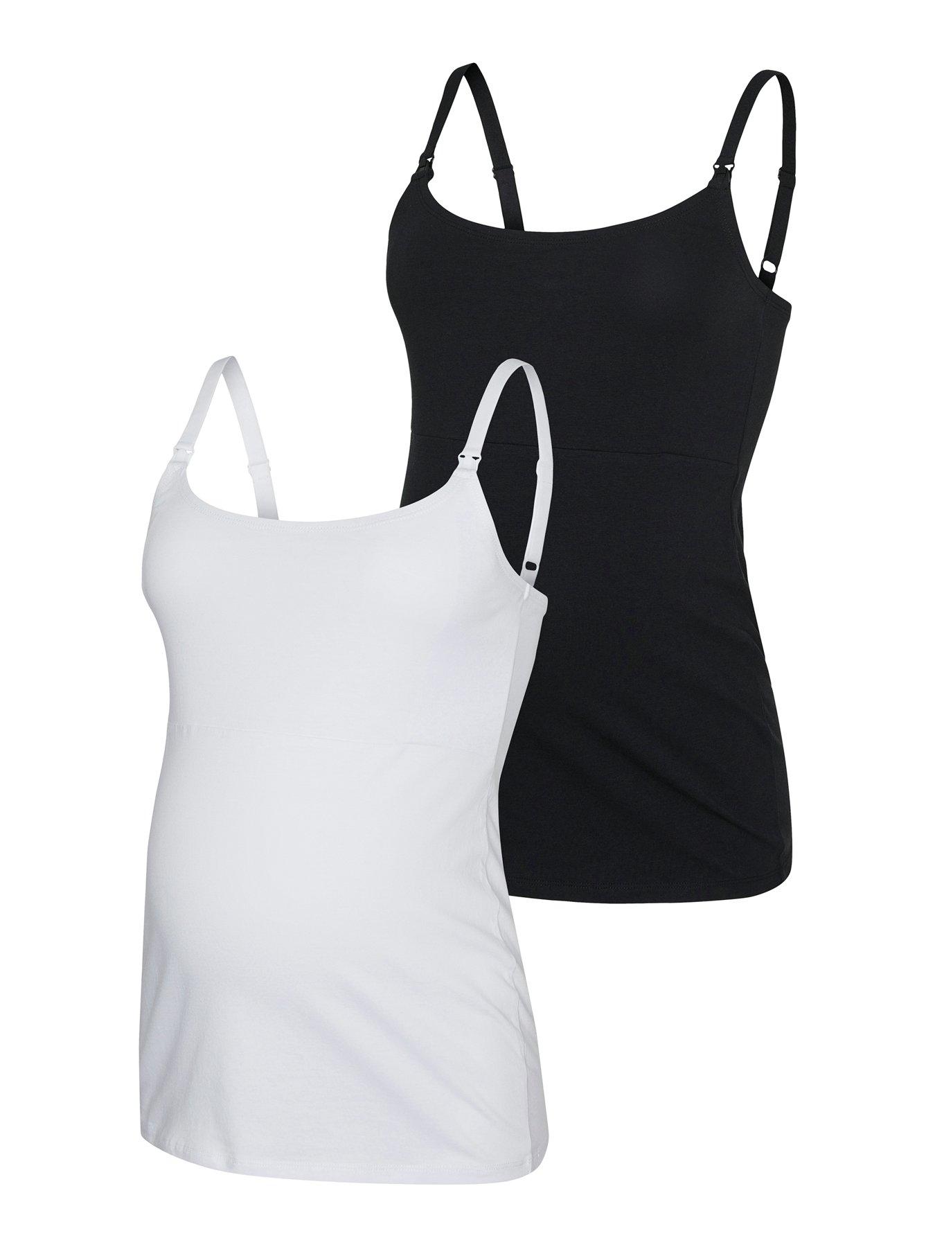 Mamalicious Women's Maternity 2-Pack Strap Nursing Vests in Size 14, Sports Direct - Image 4