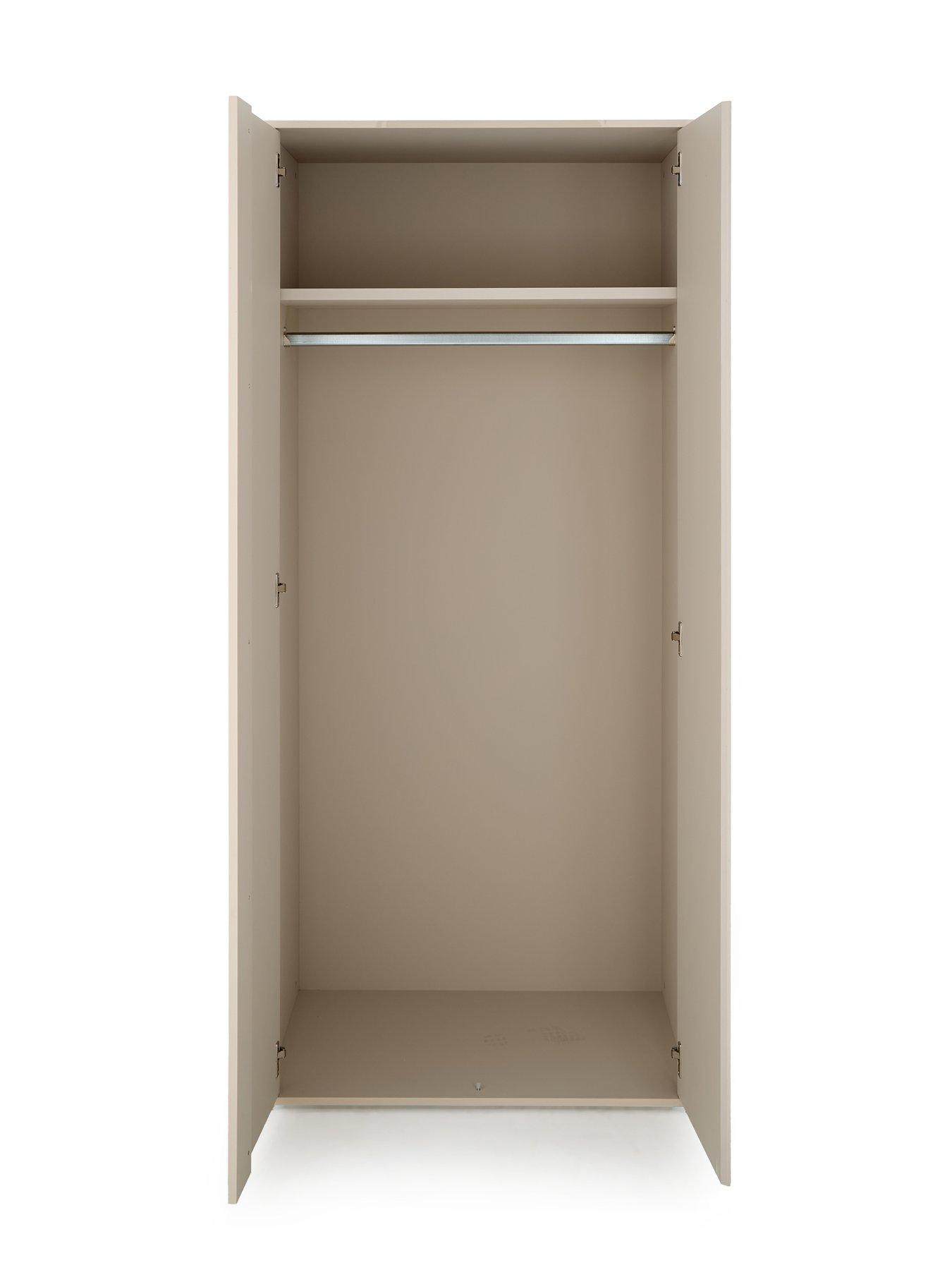 Image 4 of 7 of The Very Collection Layton Gloss 2 Door Wardrobe - Oatmeal