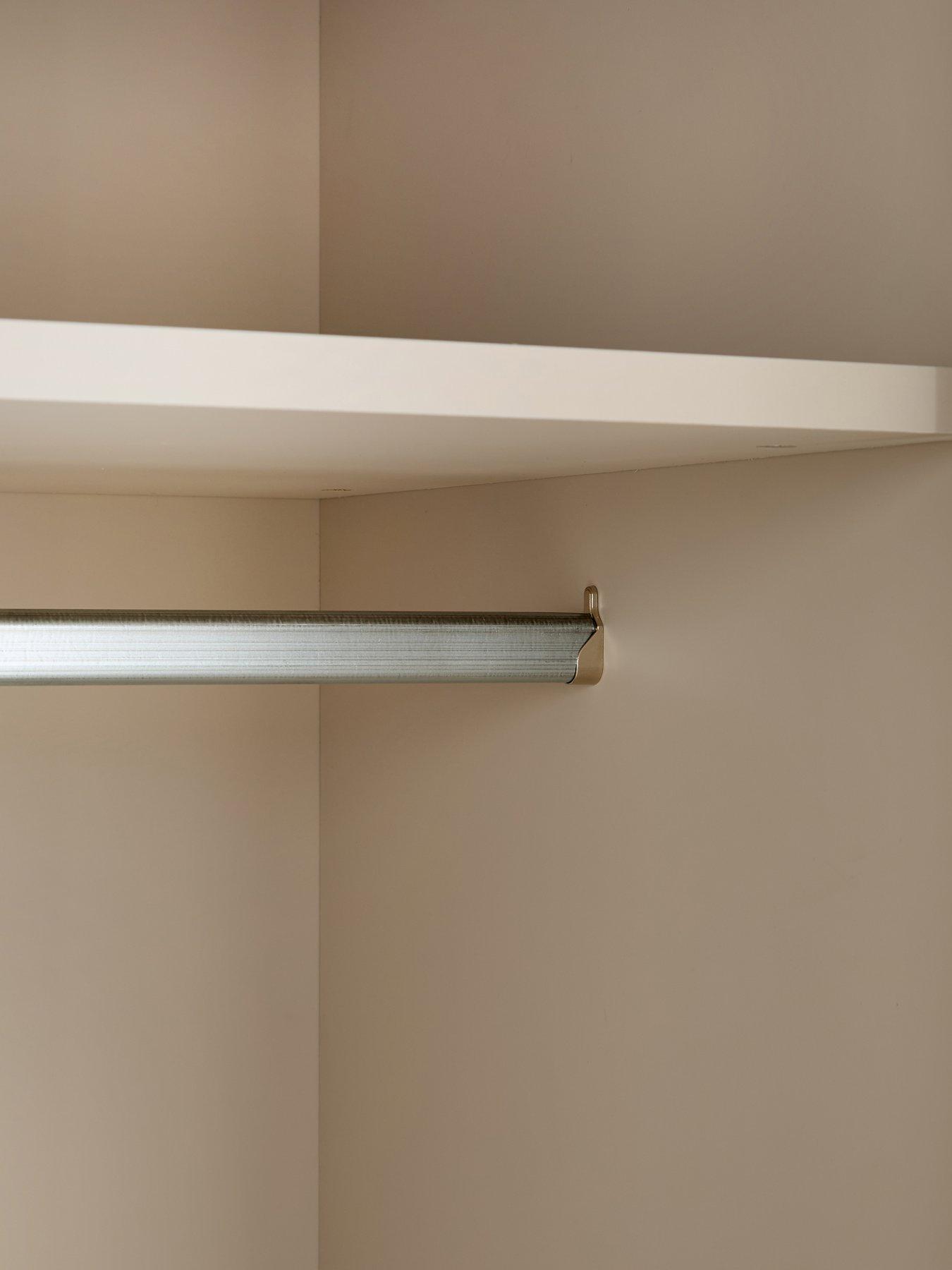 Image 6 of 7 of The Very Collection Layton Gloss 2 Door Wardrobe - Oatmeal