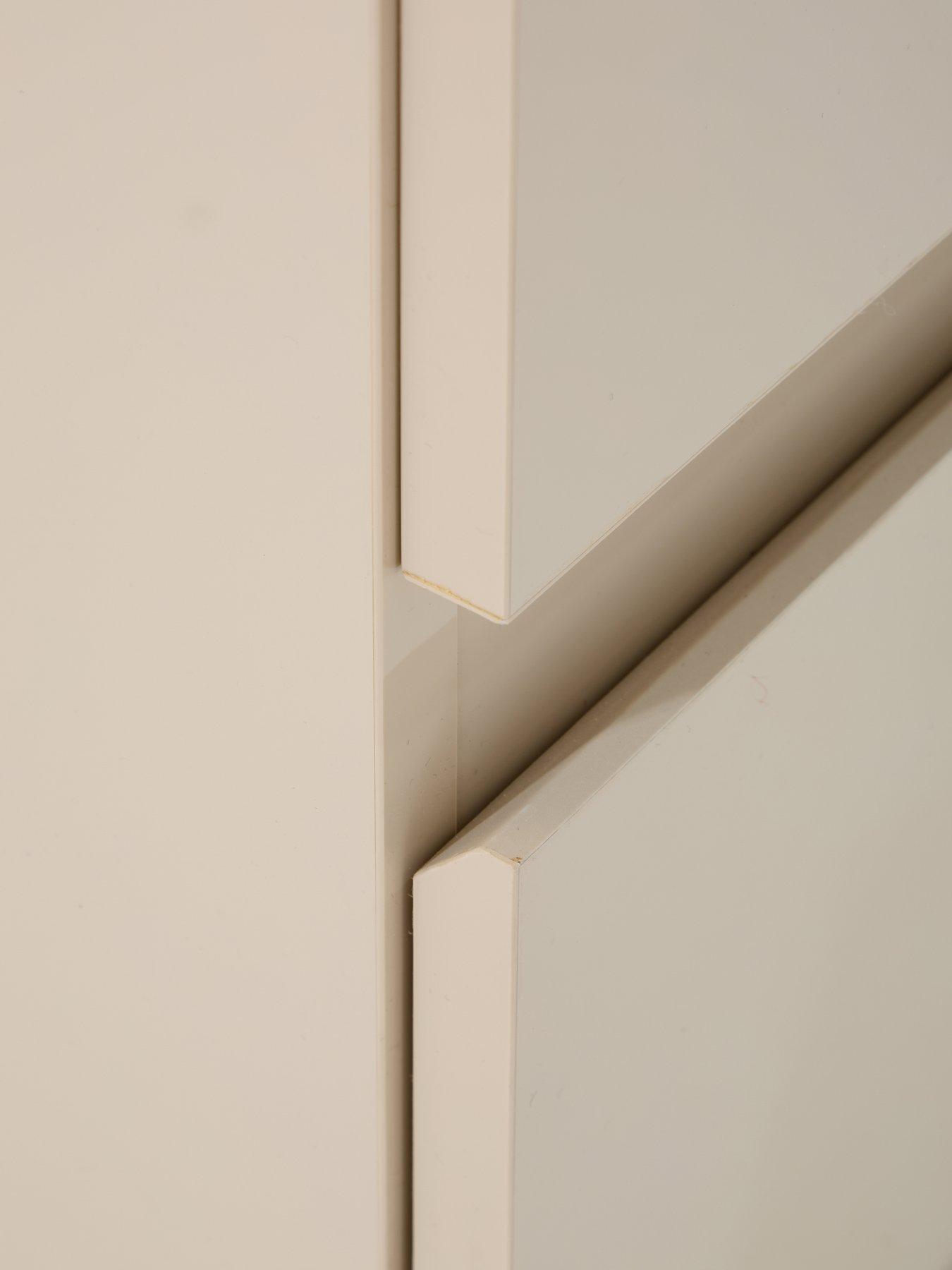Image 7 of 7 of The Very Collection Layton Gloss 2 Drawer Bedside Chest - Oatmeal - FSC&reg; Certified