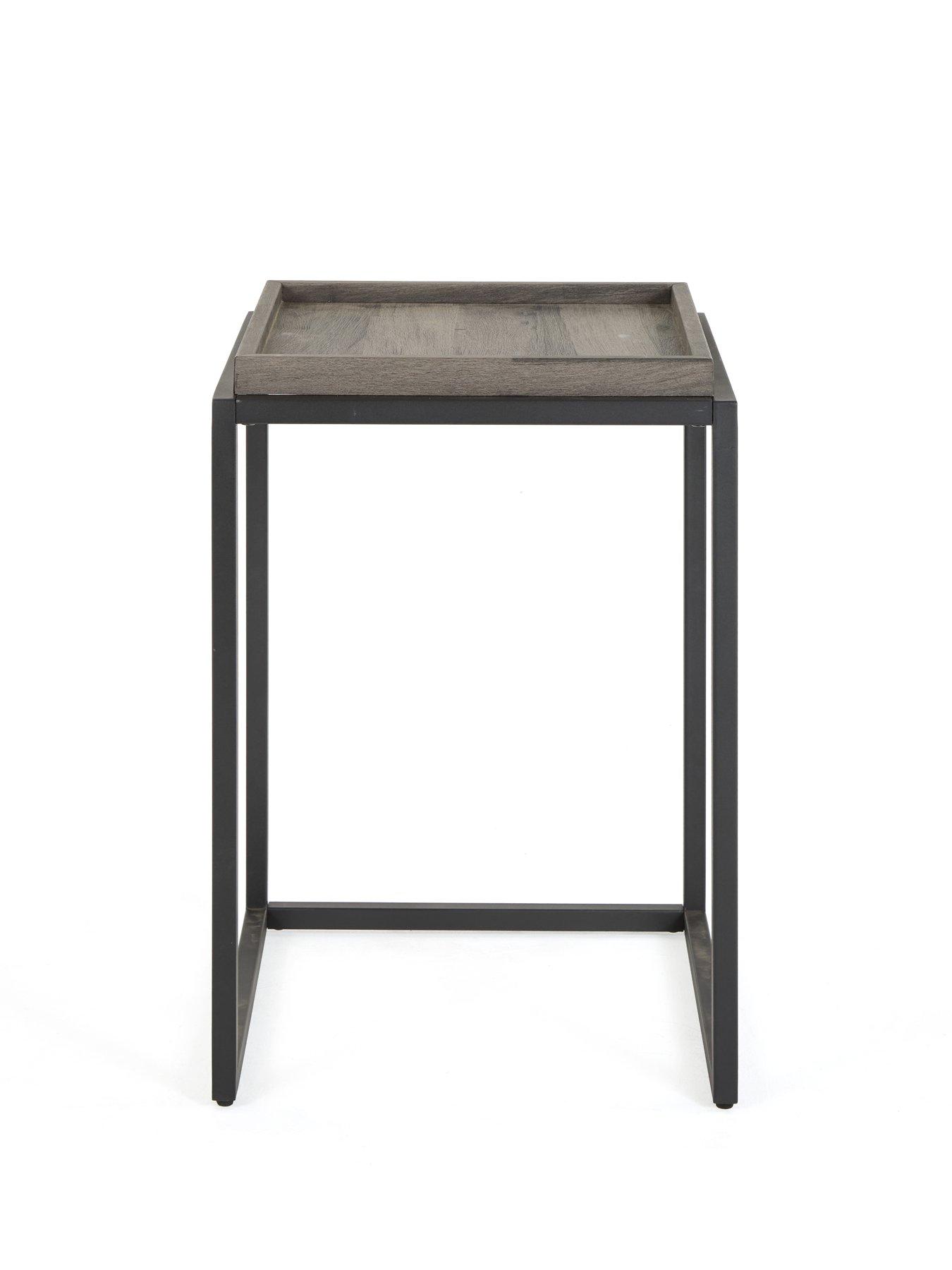 Image 4 of 7 of The Very Collection Harlem Square Nest of Tables - Black Oak - FSC&reg; Certified