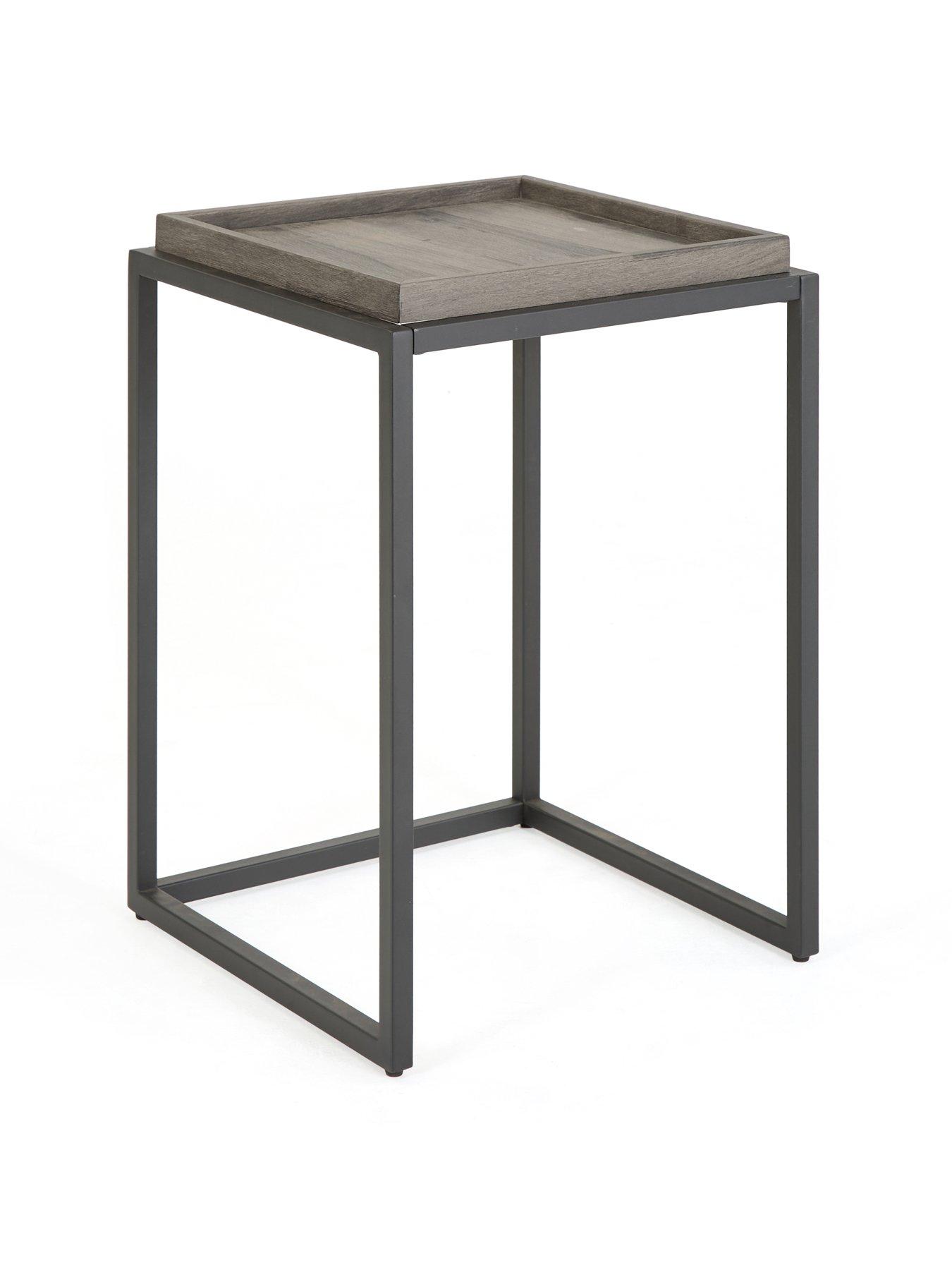 Image 5 of 7 of The Very Collection Harlem Square Nest of Tables - Black Oak - FSC&reg; Certified