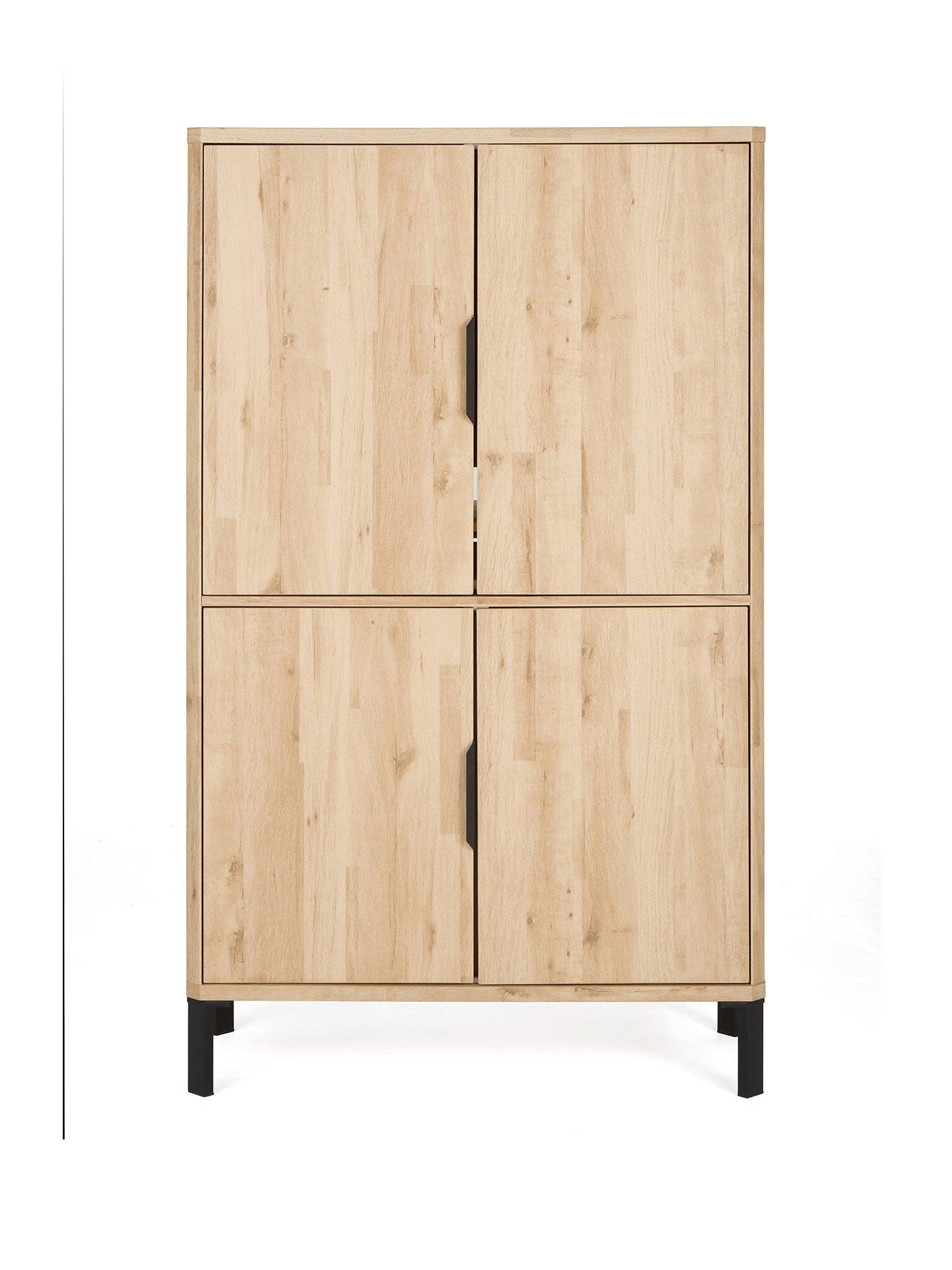 Image 2 of 7 of The Very Collection Harlem Hidden Cupboard&nbsp;Desk - Light Oak&nbsp;- FSC&reg; Certified