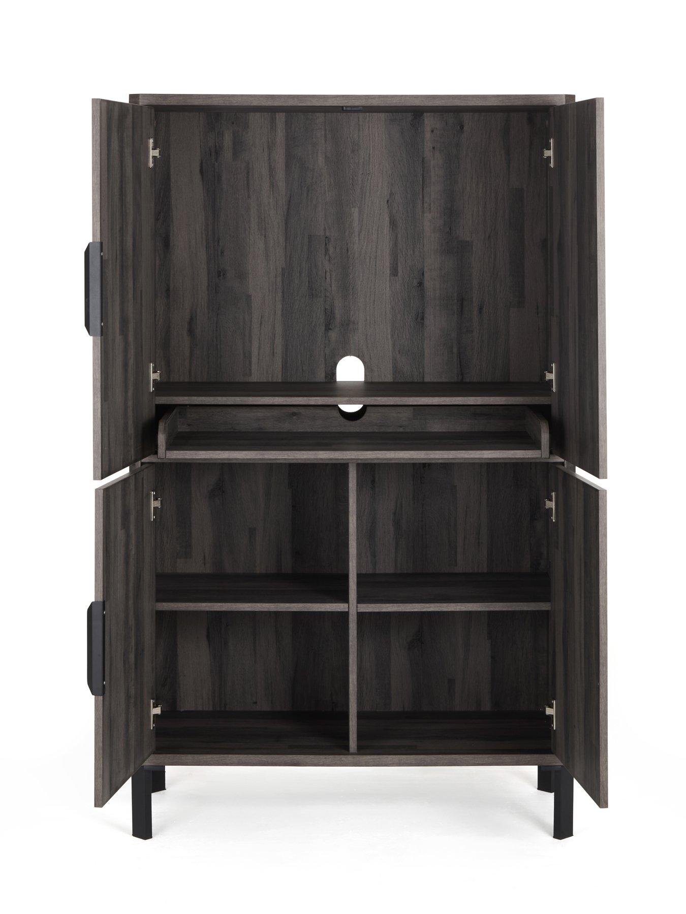 Image 3 of 7 of The Very Collection Harlem Hidden Cupboard Desk - Black Oak -&nbsp;FSC&reg; Certified