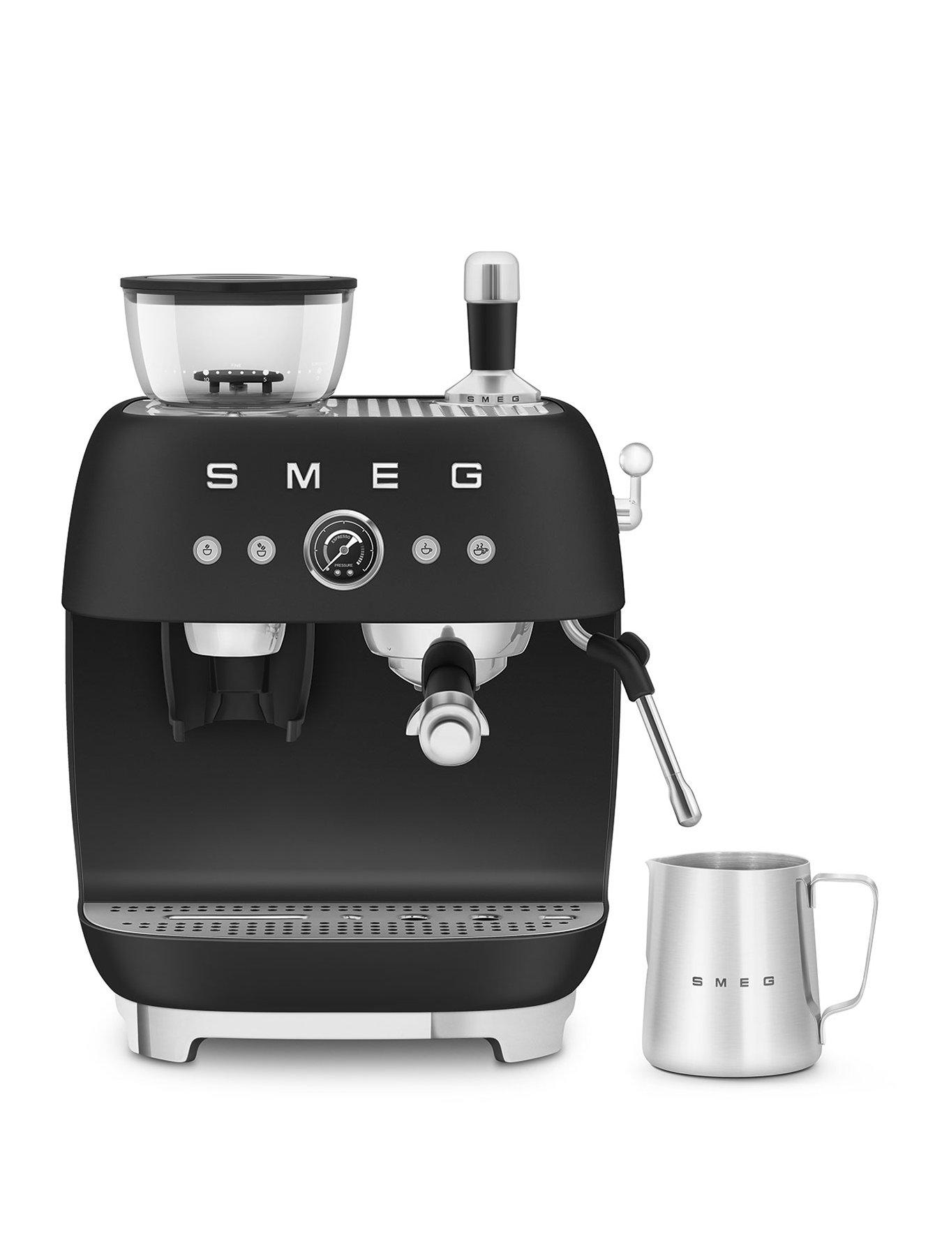 Smeg EGF03 Espresso Coffee Machine with Grinder - Matte Black