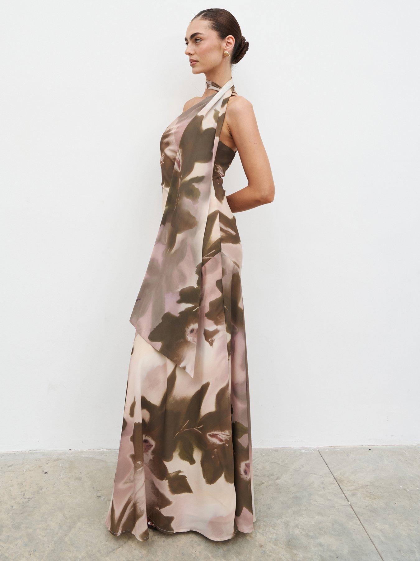 one shoulder chiffon dress pattern DIY- One Shoulder Dress With Pleats| Sewing Pattern