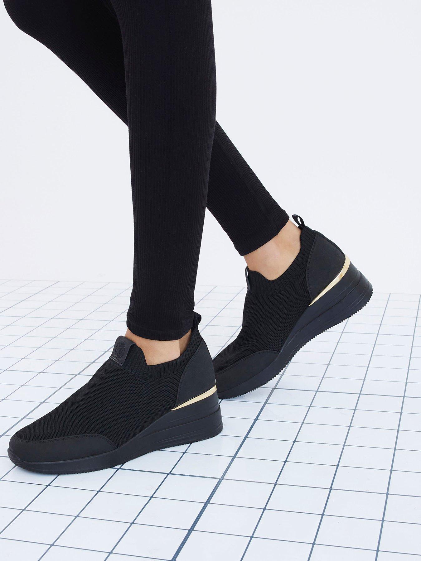 Image 1 of 5 of River Island Wedge Runner - Black