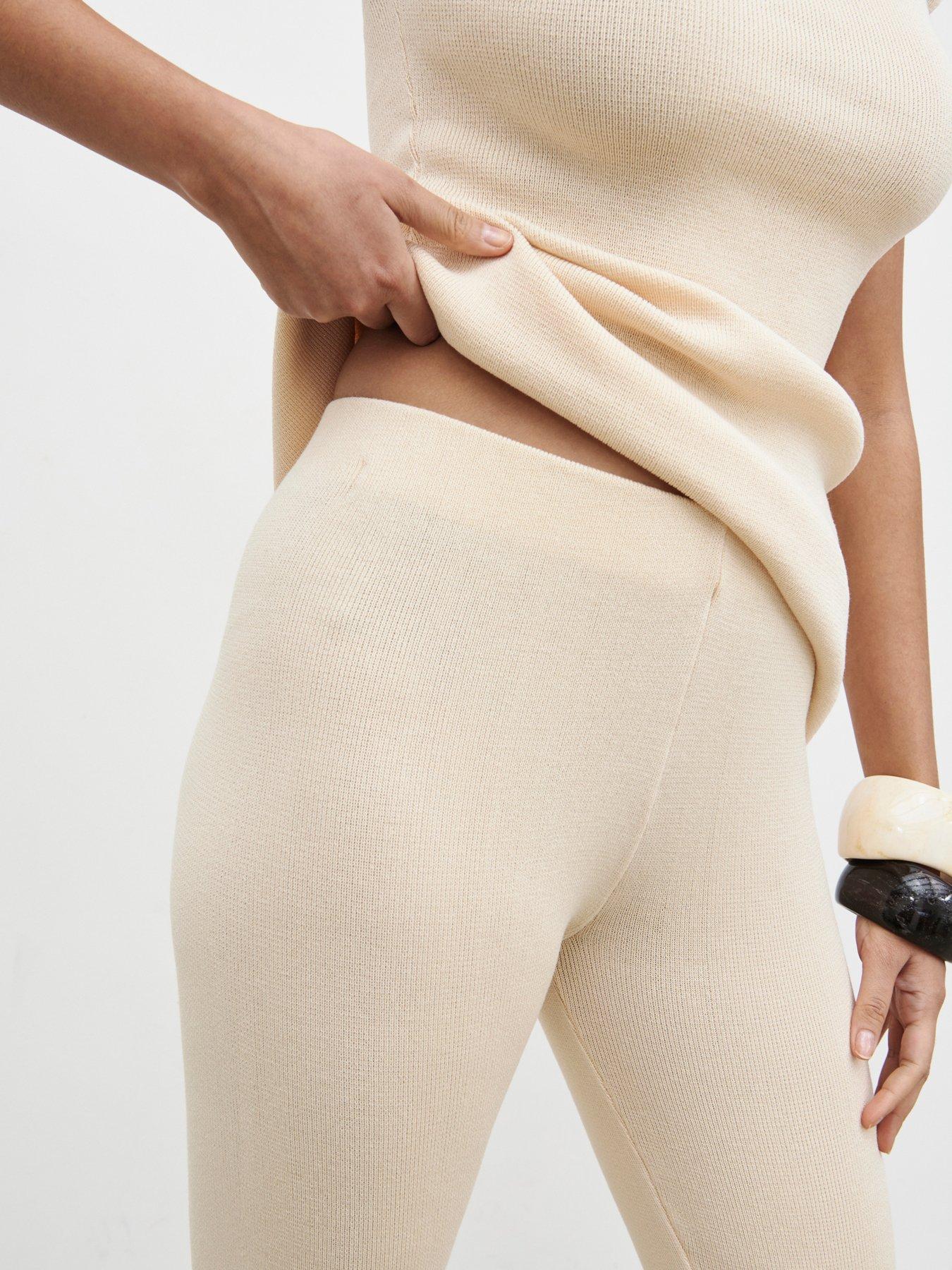 Image 3 of 4 of Pretty Lavish Ashlyn Knit Trouser - Cream