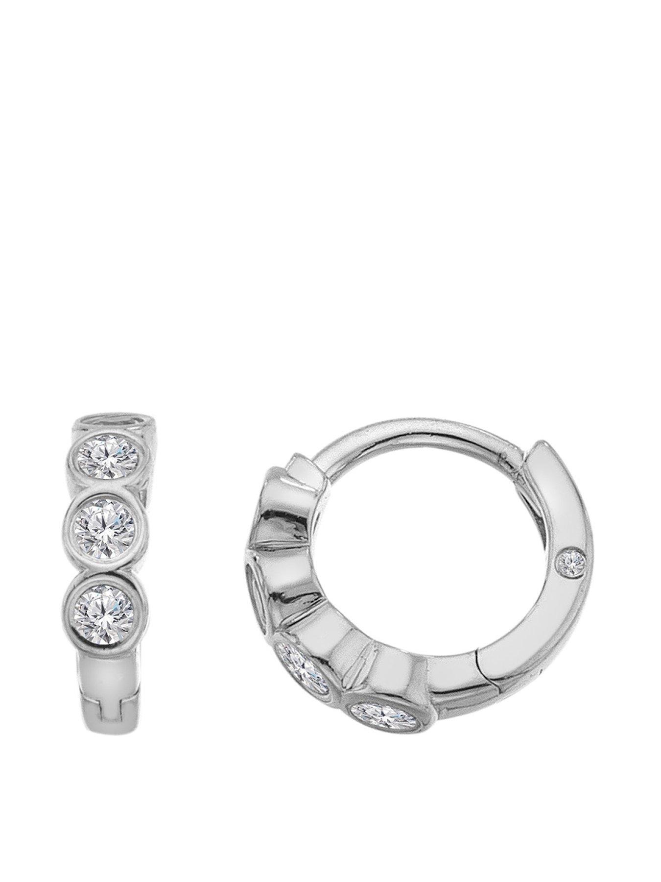 Image 1 of 3 of Hot Diamonds Tender Huggie Earrings