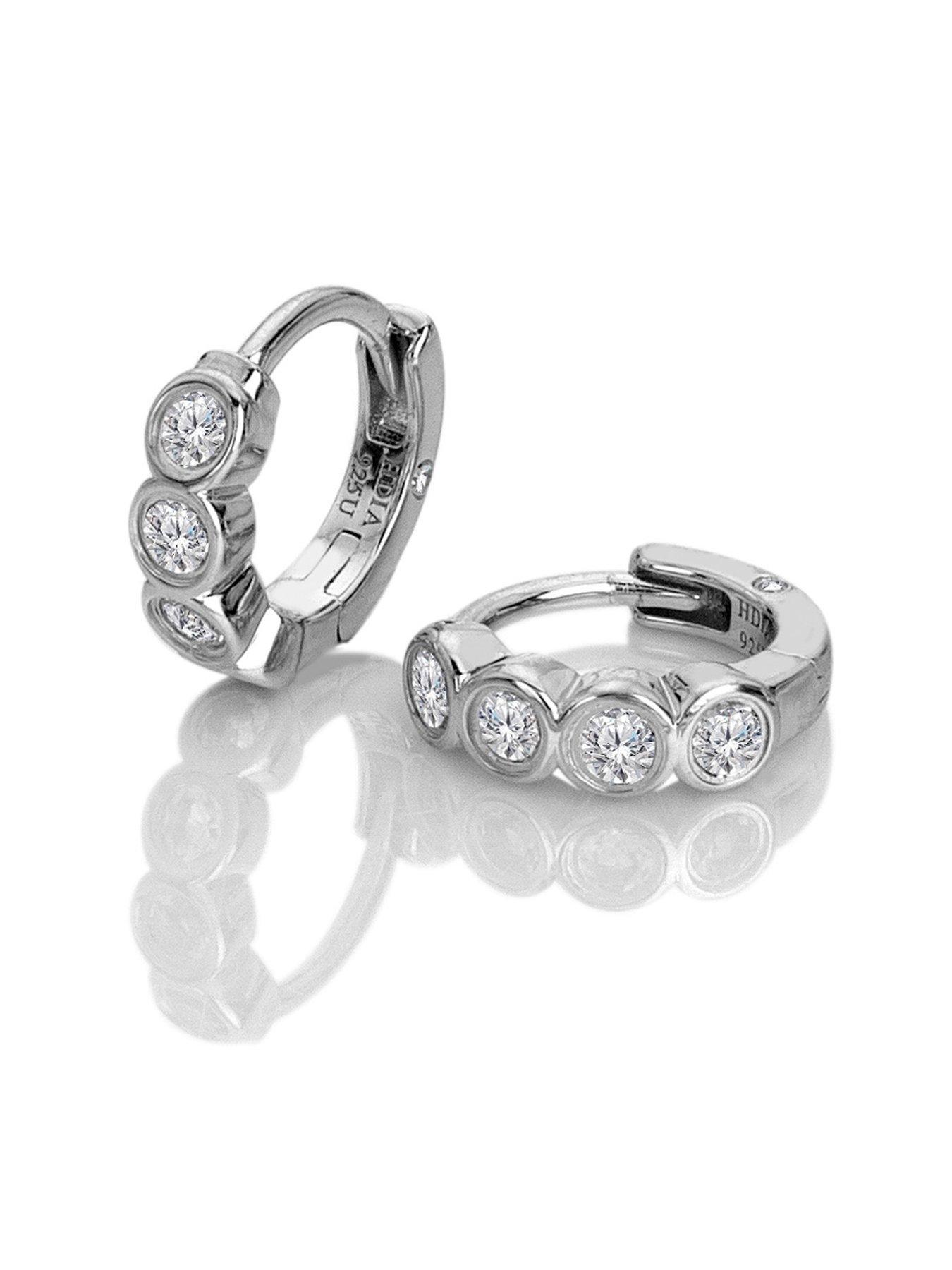Image 2 of 3 of Hot Diamonds Tender Huggie Earrings